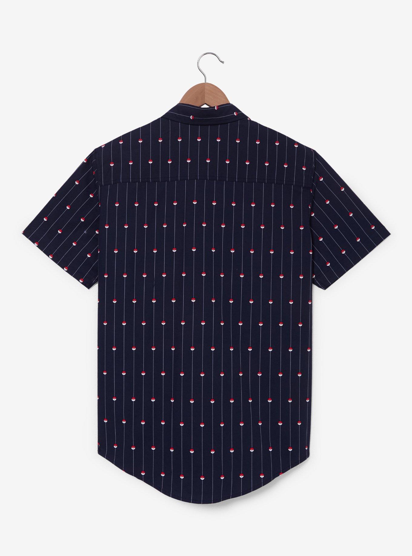 Pokémon Poké Ball Allover Print Woven Button Up - BoxLunch Exclusive, , hi-res