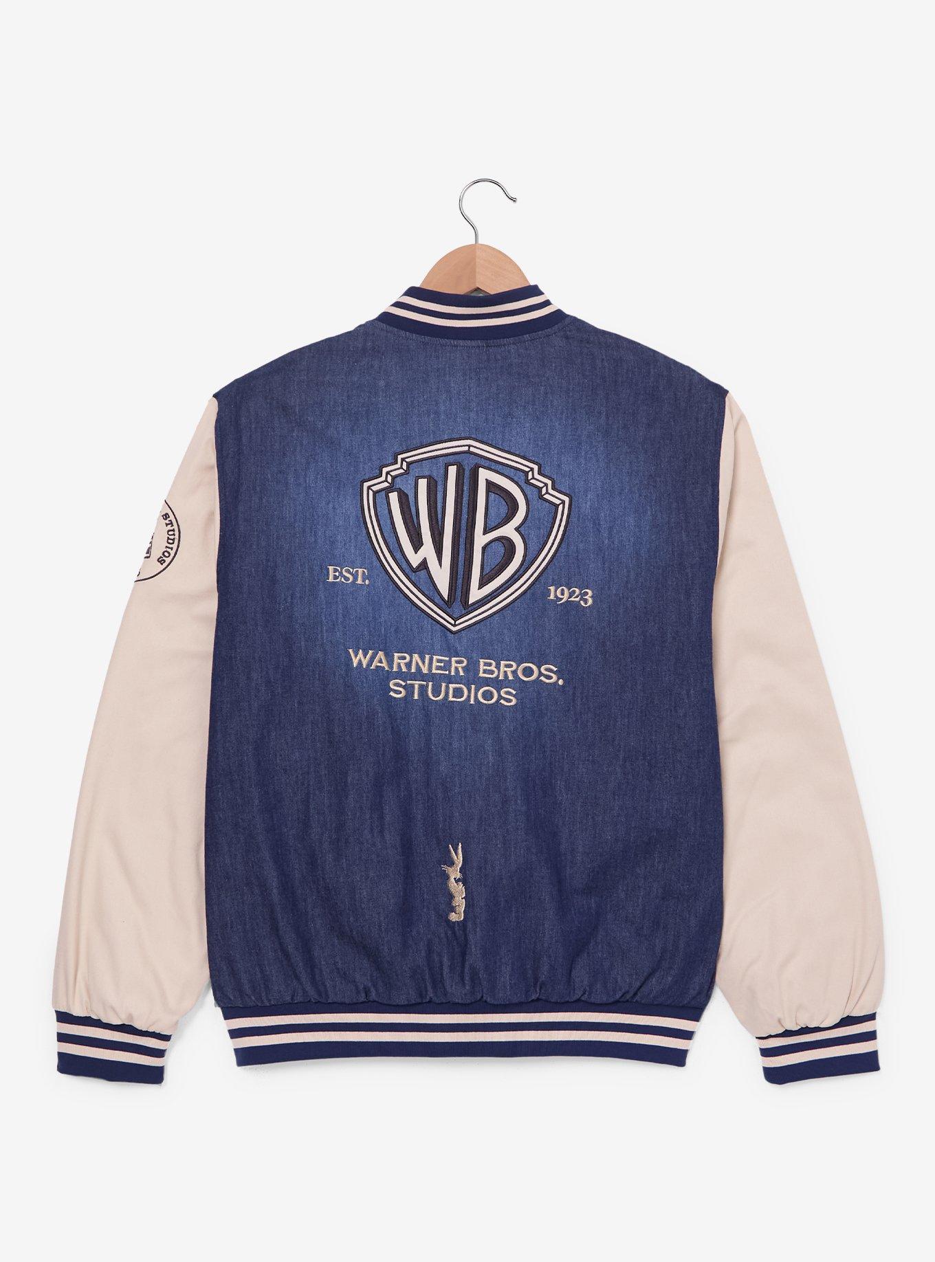 Warner Bros. Studios Denim Varsity Jacket (BoxLunch 10th Anniversary) — BoxLunch Exclusive, MULTI, alternate