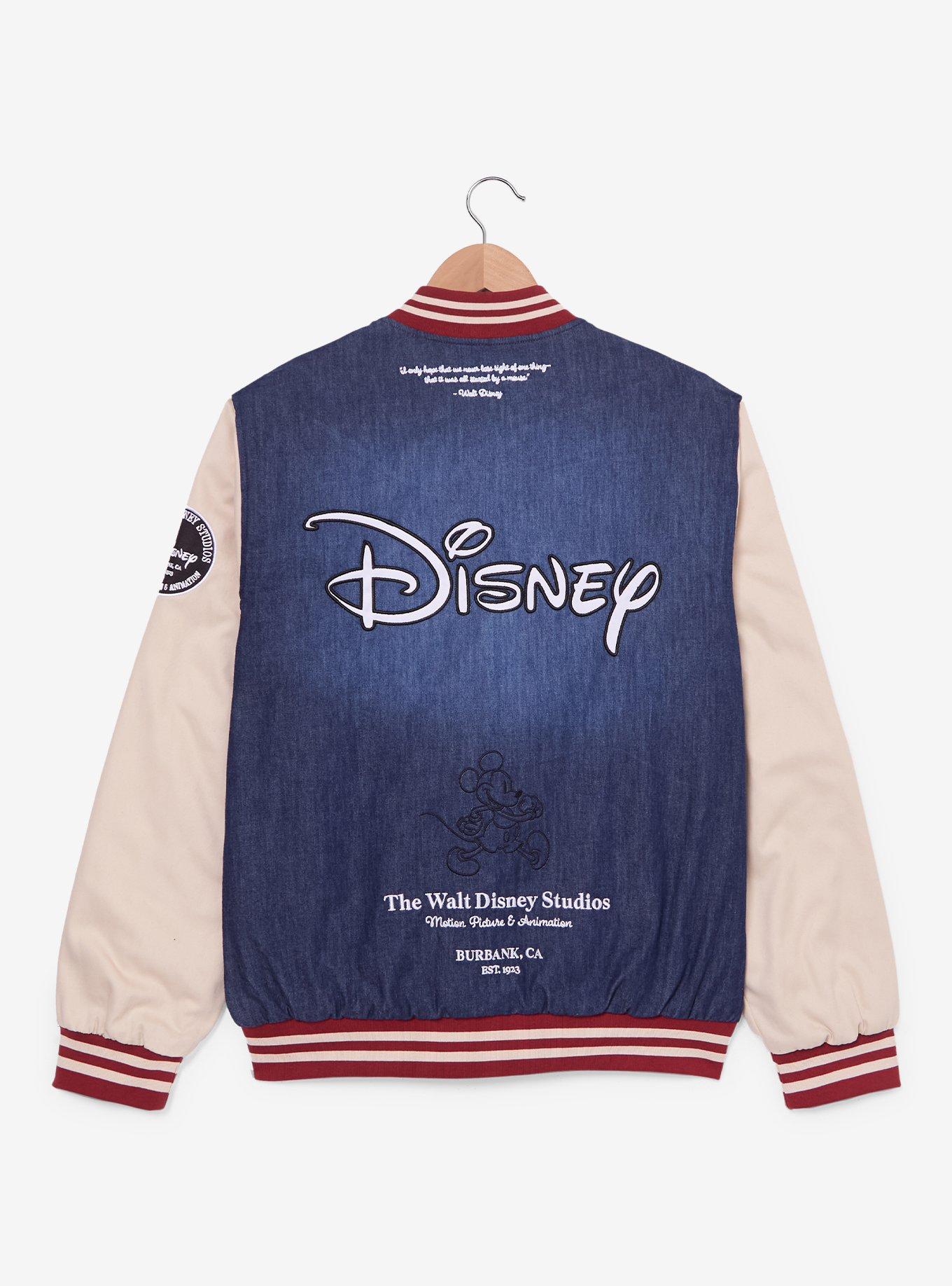 Disney Animation Denim Varsity Jacket (BoxLunch 10th Anniversary) — BoxLunch Exclusive, MULTI, alternate