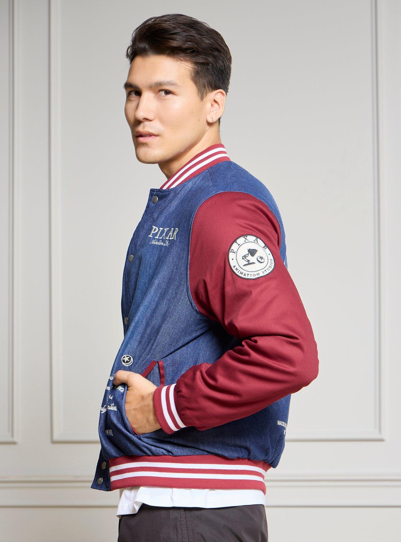 Pixar Studios Denim Varsity Jacket (BoxLunch 10th Anniversary) — BoxLunch Exclusive, MULTI, alternate