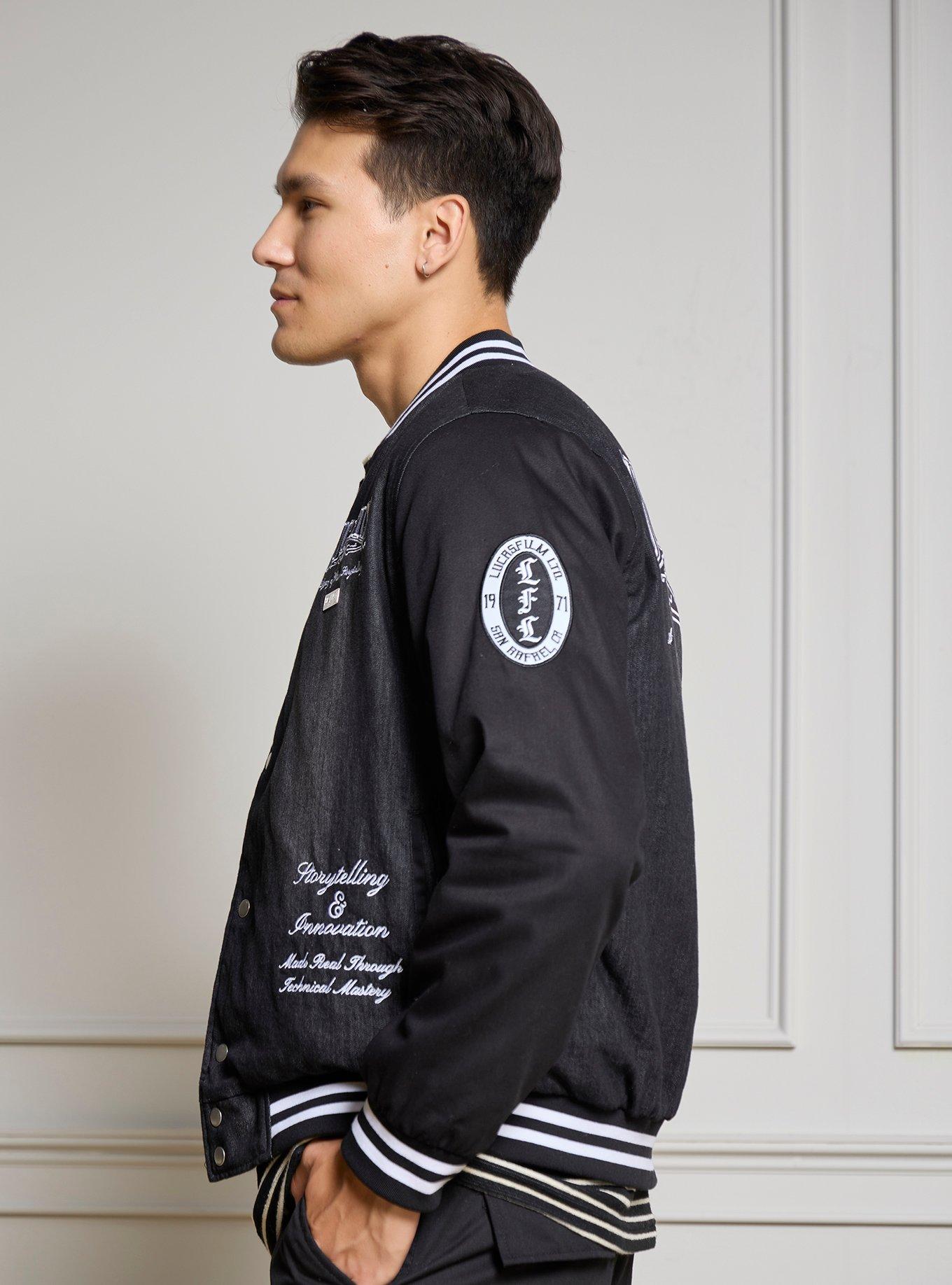 LucasFilm Ltd. Denim Varsity Jacket (BoxLunch 10th Anniversary) — BoxLunch Exclusive, MULTI, alternate