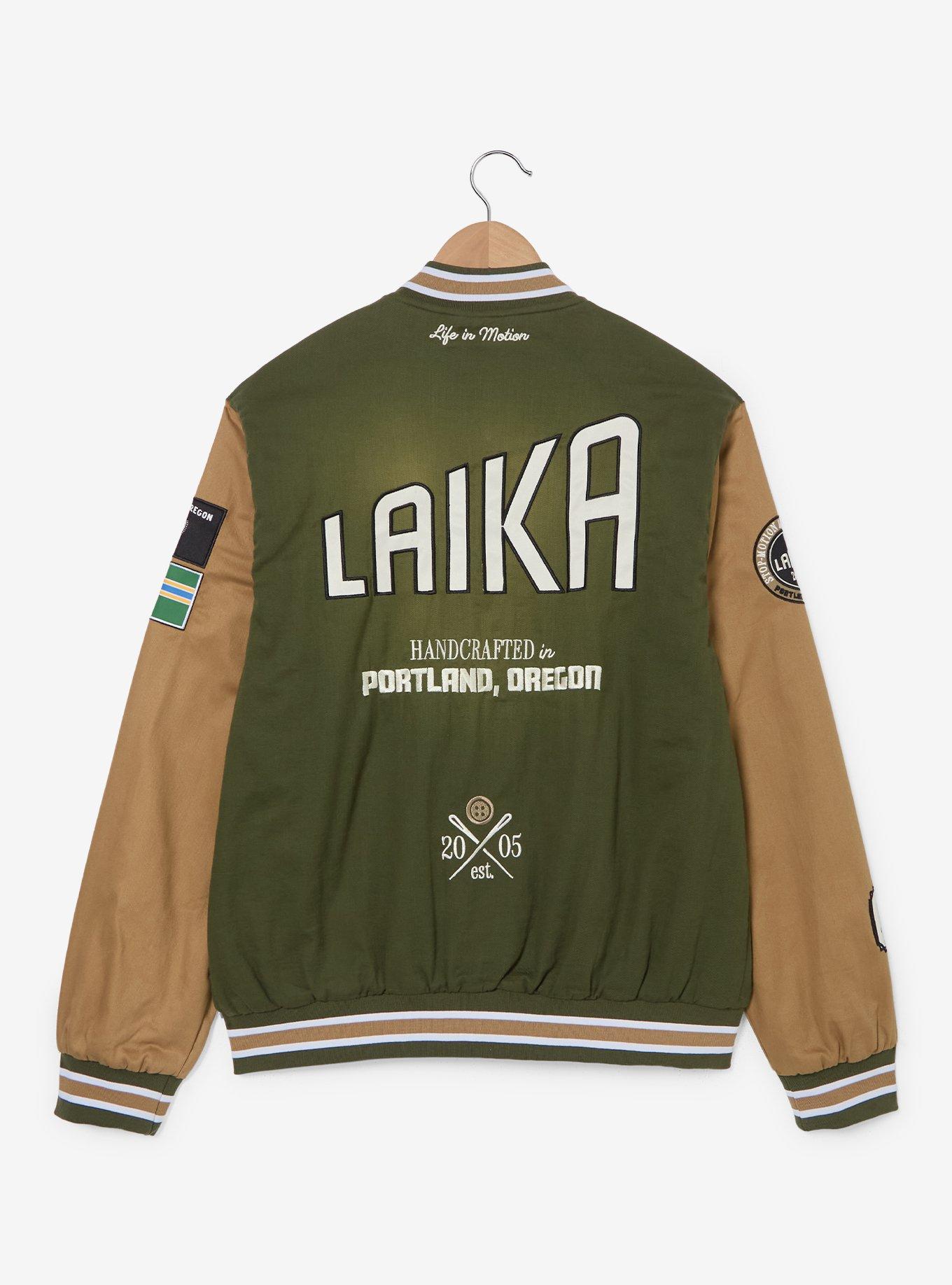 Laika Studios Denim Varsity Jacket (BoxLunch 10th Anniversary) — BoxLunch Exclusive, MULTI, alternate