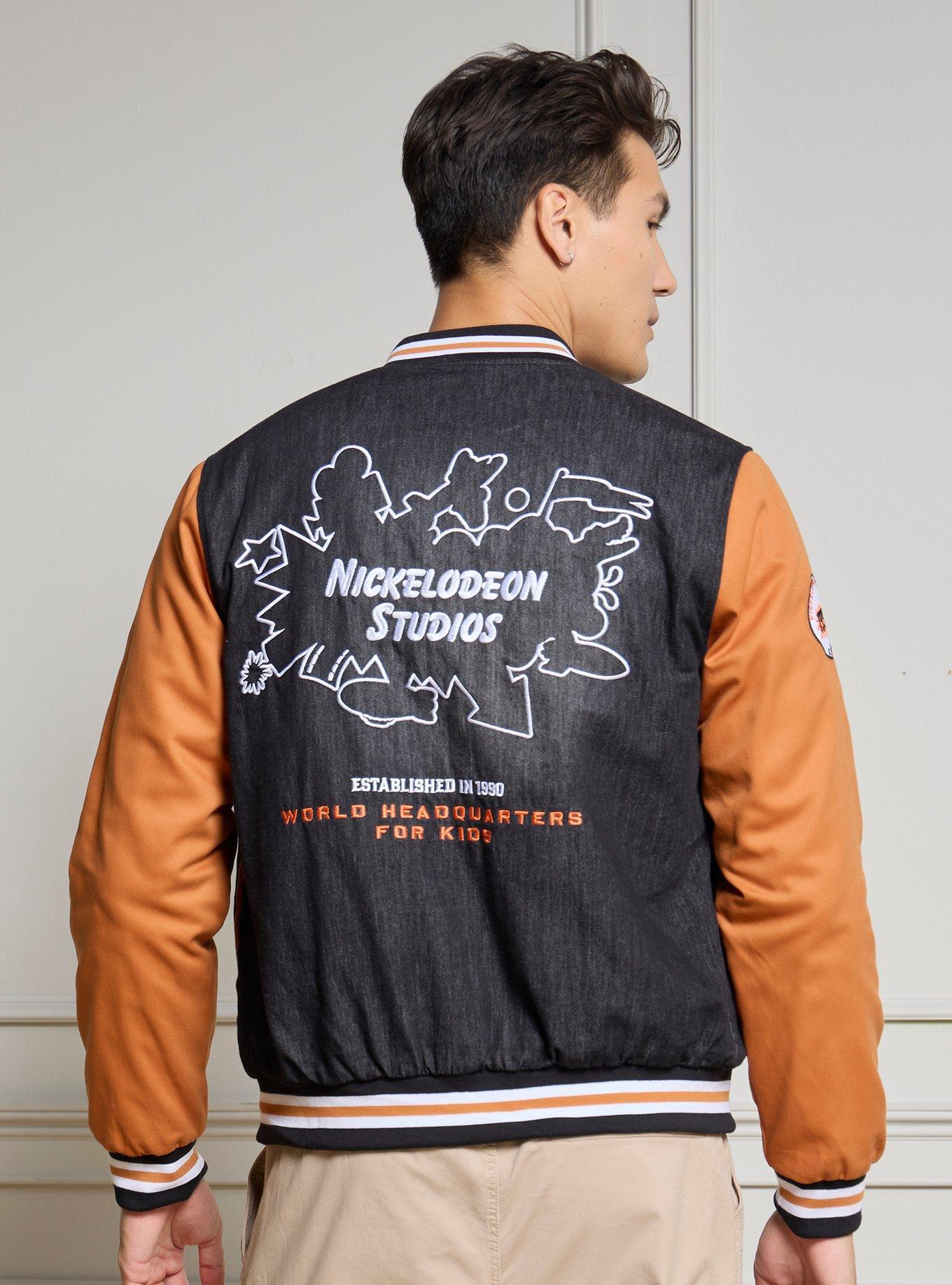 Nickelodeon Studios Denim Varsity Jacket (BoxLunch 10th Anniversary) — BoxLunch Exclusive, , hi-res