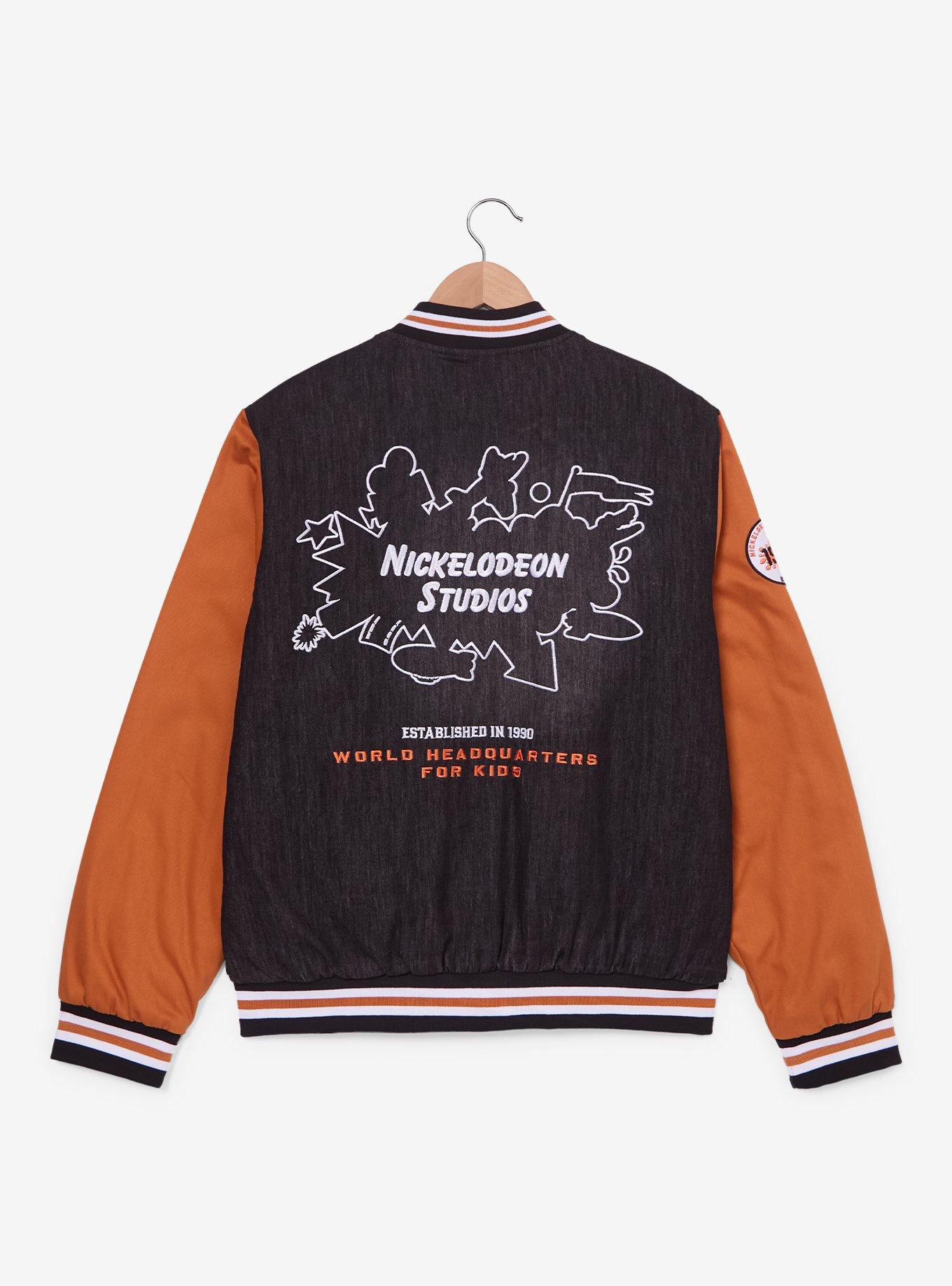 Nickelodeon Studios Denim Varsity Jacket (BoxLunch 10th Anniversary) — BoxLunch Exclusive, MULTI, alternate