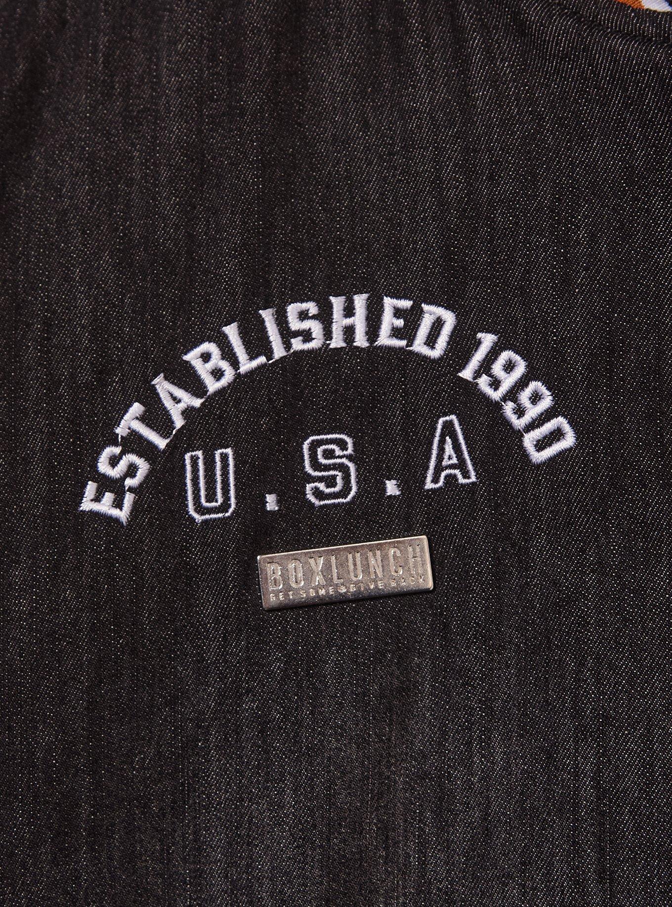 Nickelodeon Studios Denim Varsity Jacket (BoxLunch 10th Anniversary) — BoxLunch Exclusive, MULTI, alternate