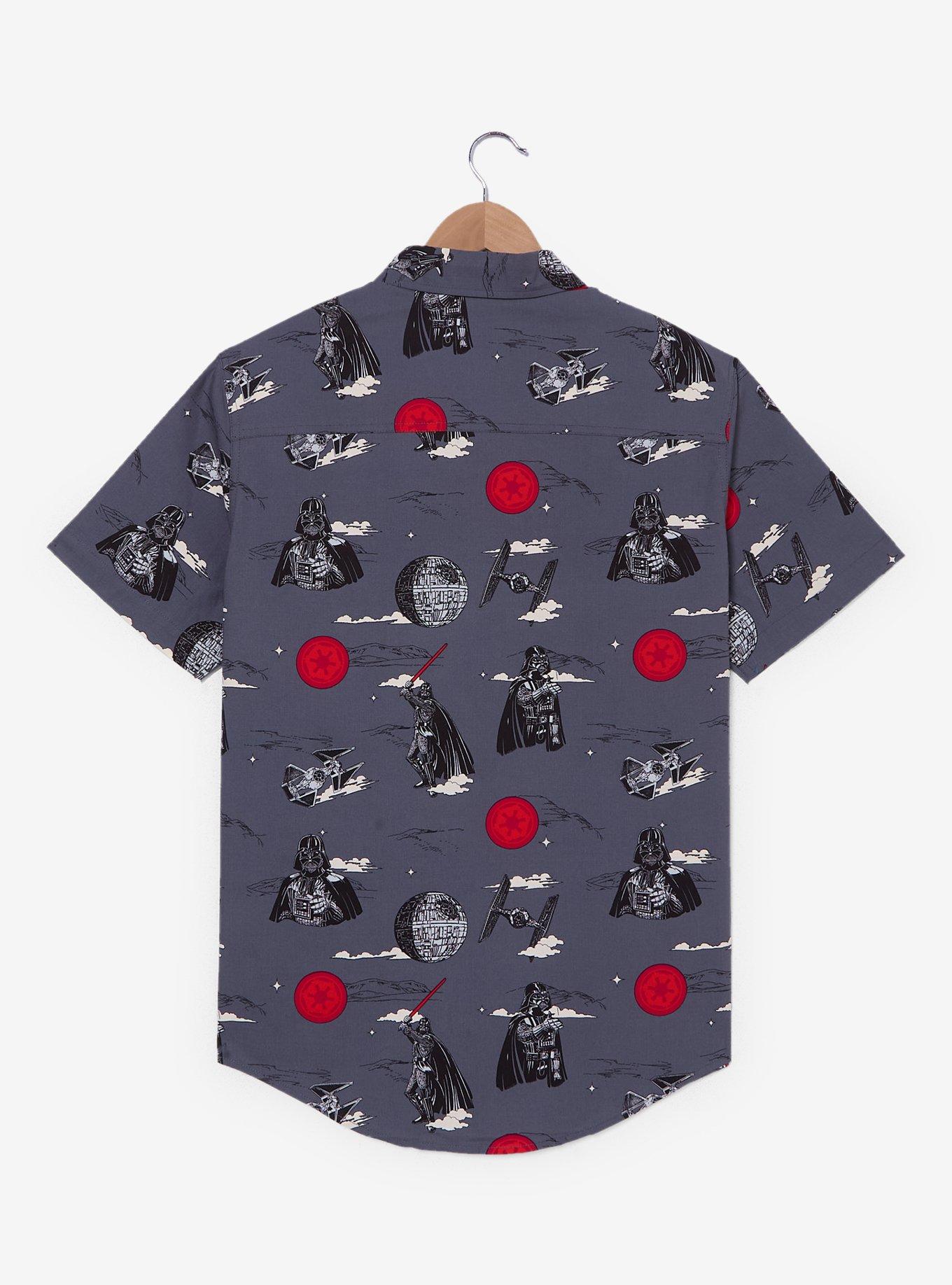 Star Wars Darth Vader Dark Side Allover Print Woven Button-Up — BoxLunch Exclusive