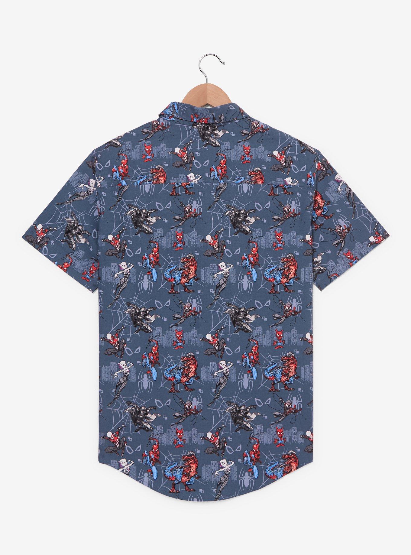 Marvel Spider-Man Variants Allover Print Woven Button-Up - BoxLunch Exclusive, , hi-res