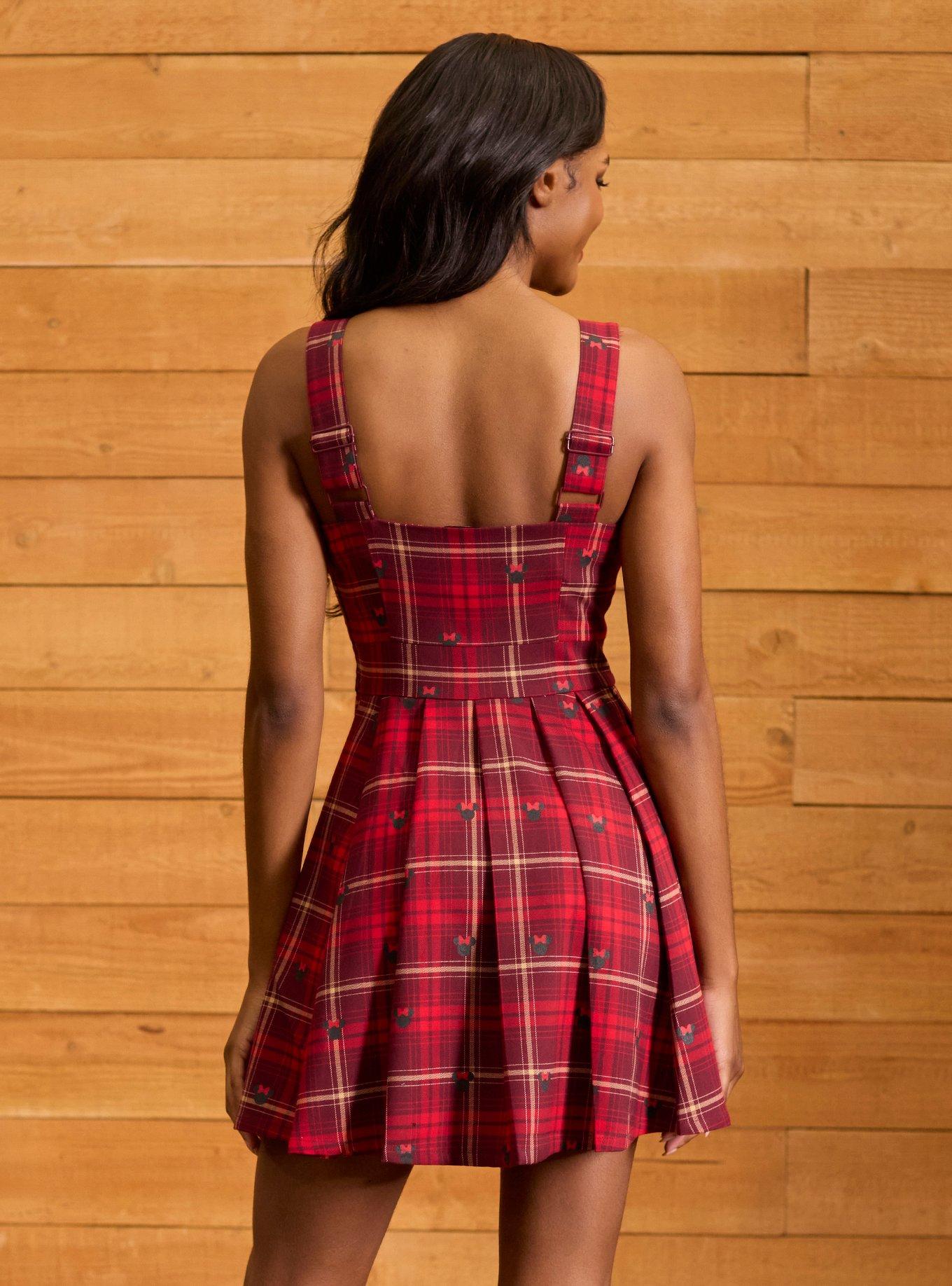Her Universe Disney Minnie Mouse Plaid Sweetheart Dress Her Universe Exclusive, PLAID - RED, alternate