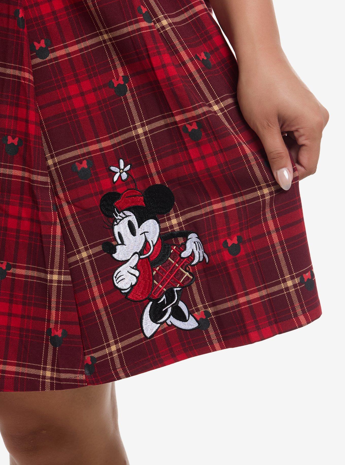 Her Universe Disney Minnie Mouse Plaid Sweetheart Dress Plus Size Her Universe Exclusive, PLAID - RED, alternate