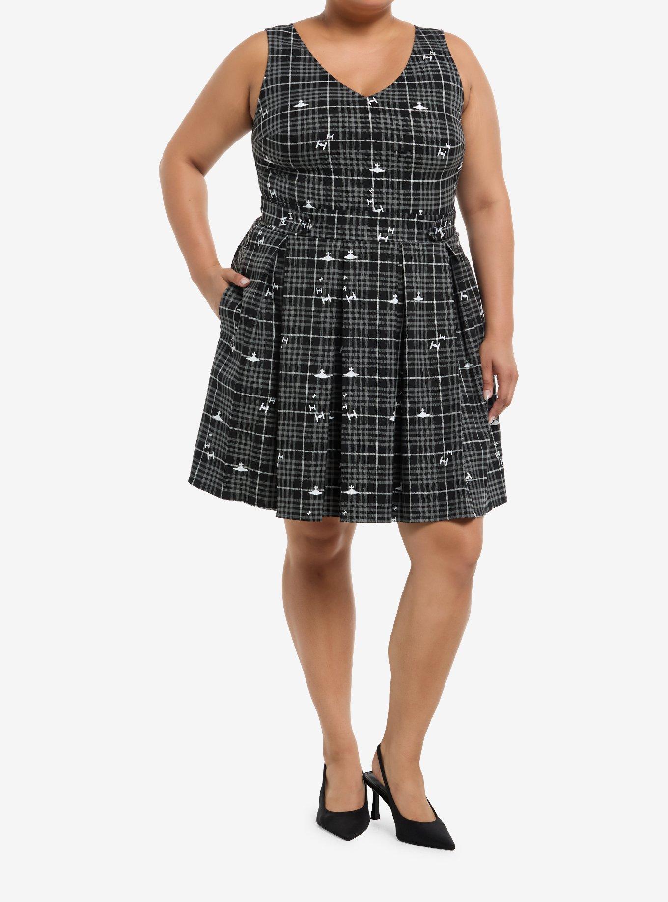 Her Universe Star Wars Ships Plaid Tank Dress Plus Size Her Universe Exclusive, , hi-res