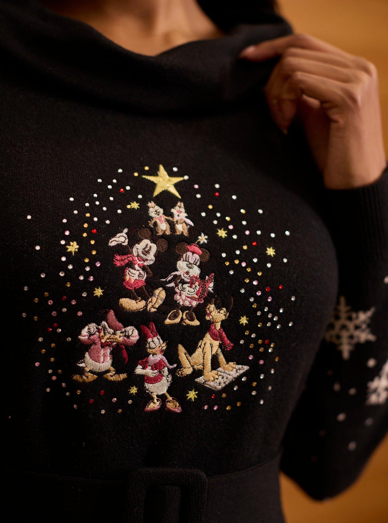 Her Universe Disney Mickey Mouse And Friends Snowflake Sweater Dress Her Universe Exclusive, MULTI, alternate