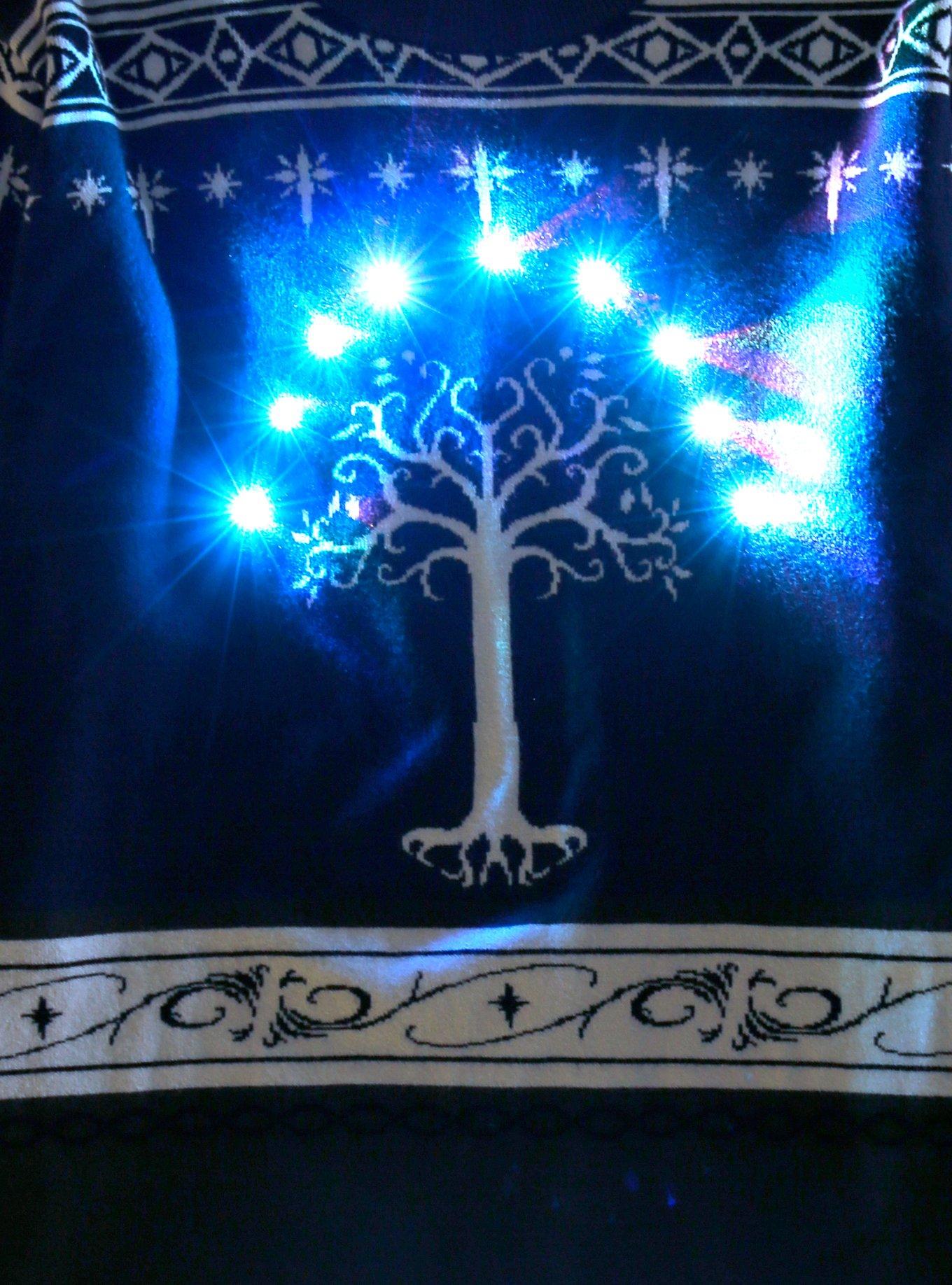 Our Universe The Lord Of The Rings Tree Of Gondor Light-Up Holiday Sweater Our Universe Exclusive, MULTI, alternate