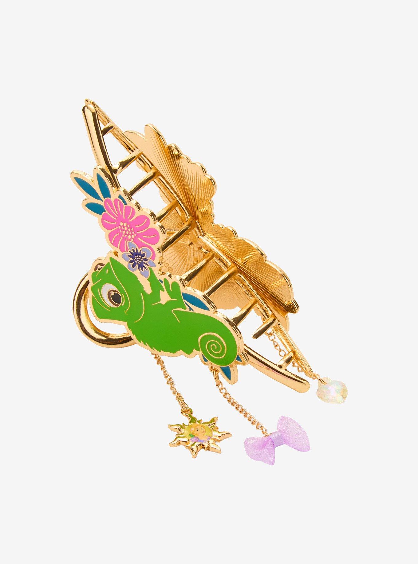 Disney Tangled Pascal Floral Metal Claw Clip with Charms - BoxLunch Exclusive, , alternate