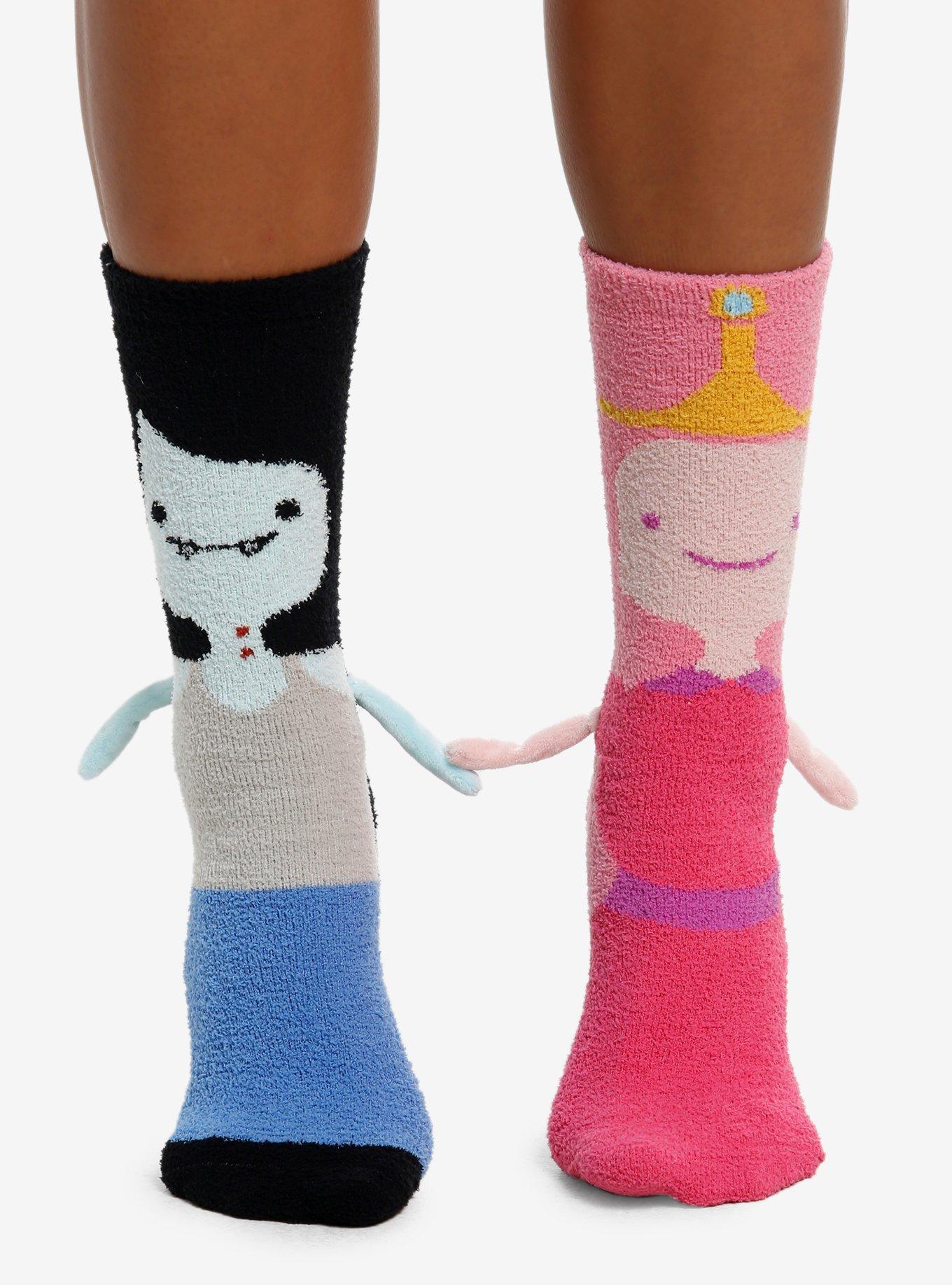 Adventure Time Marceline & Princess Bubblegum Magnetic Arms Mismatch Cozy Crew Socks, , hi-res