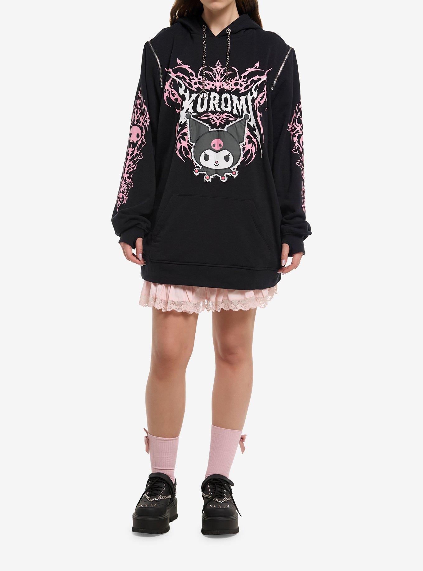 Kuromi Metal Oversized Hoodie, , hi-res