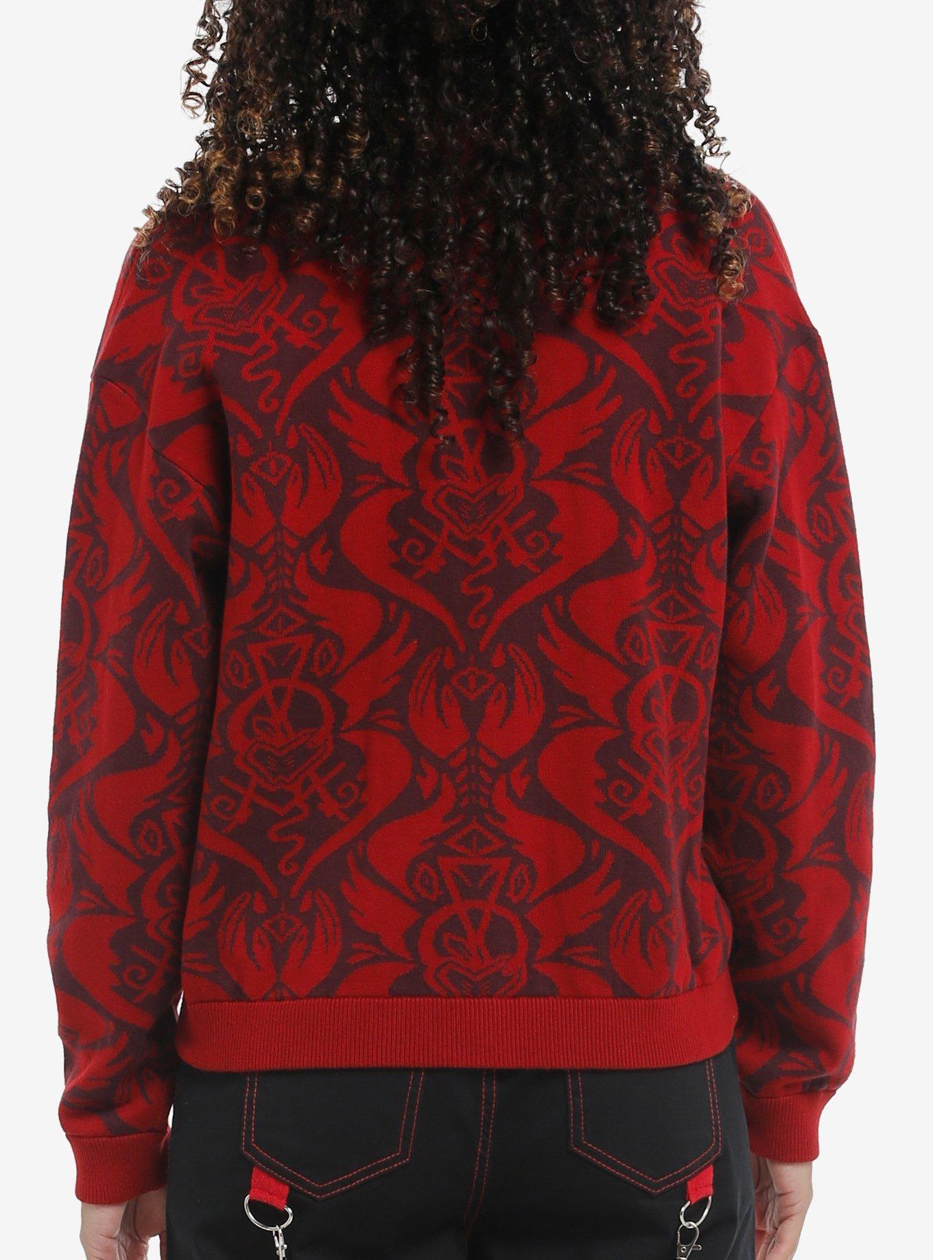 Hazbin Hotel Wallpaper Girls Crop Cardigan, , hi-res