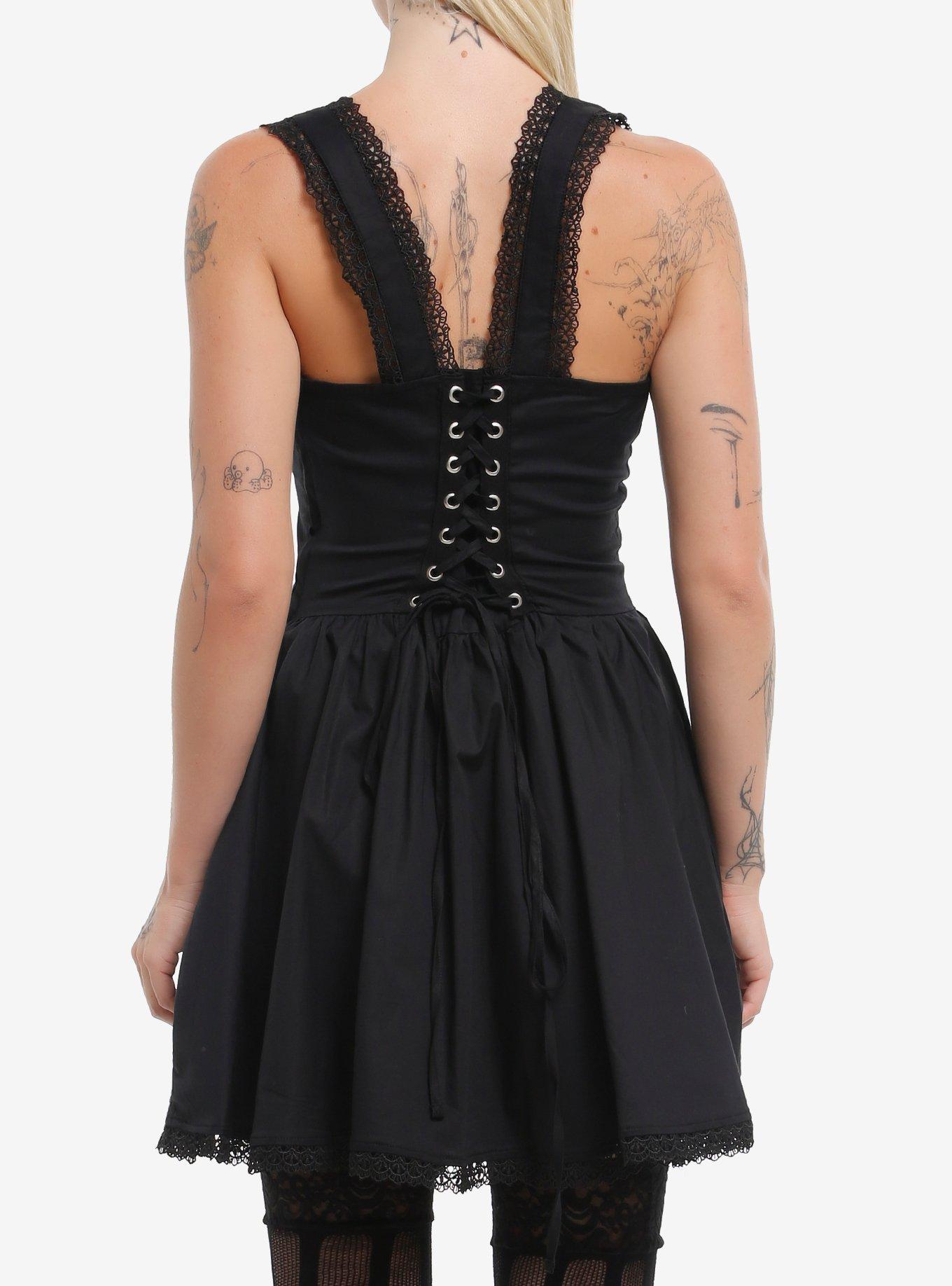 Social Collision Black Corset Mini Dress, , hi-res