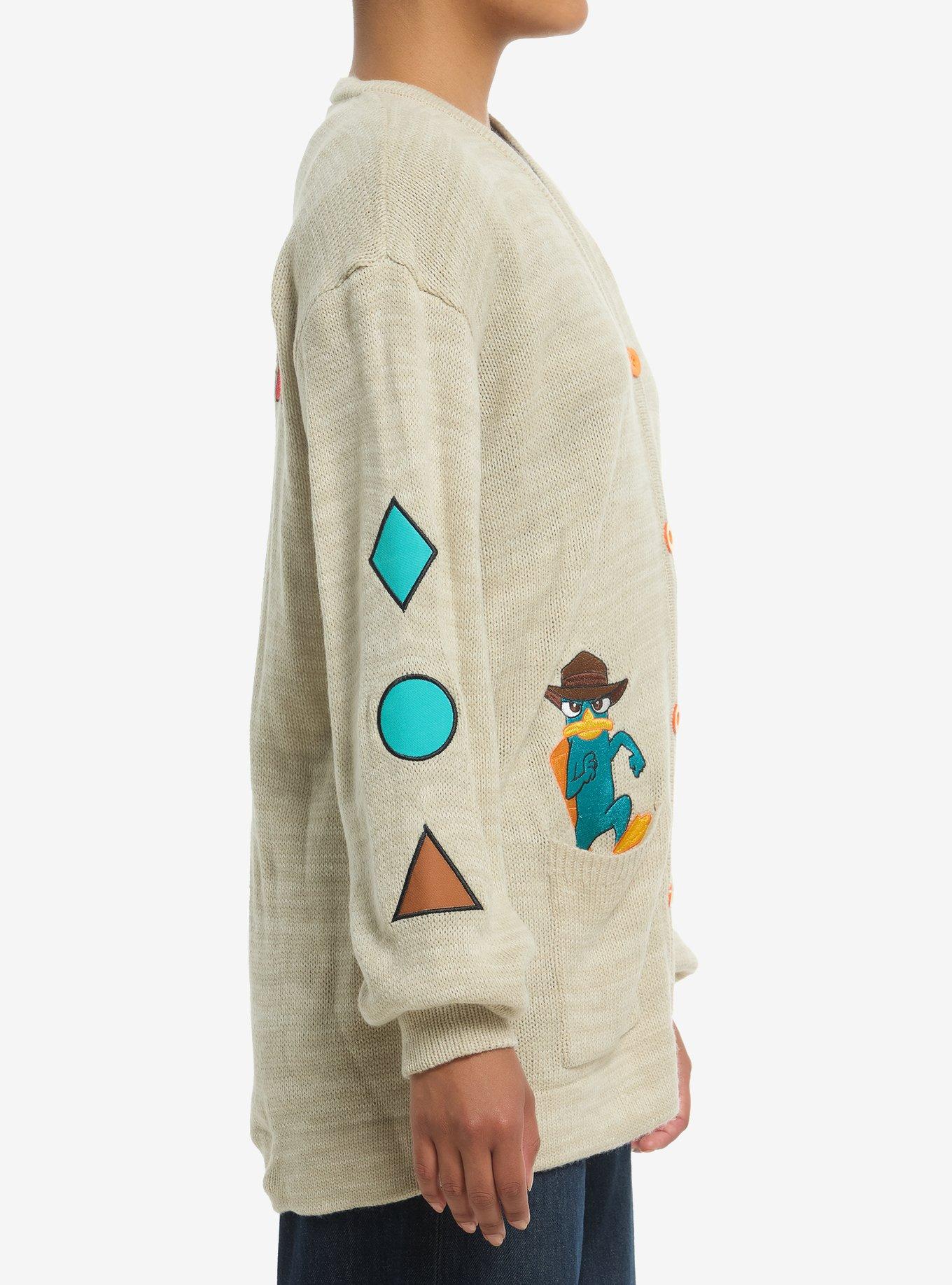 Phineas And Ferb Fireside Girls Embroidered Girls Cardigan, MULTI, alternate