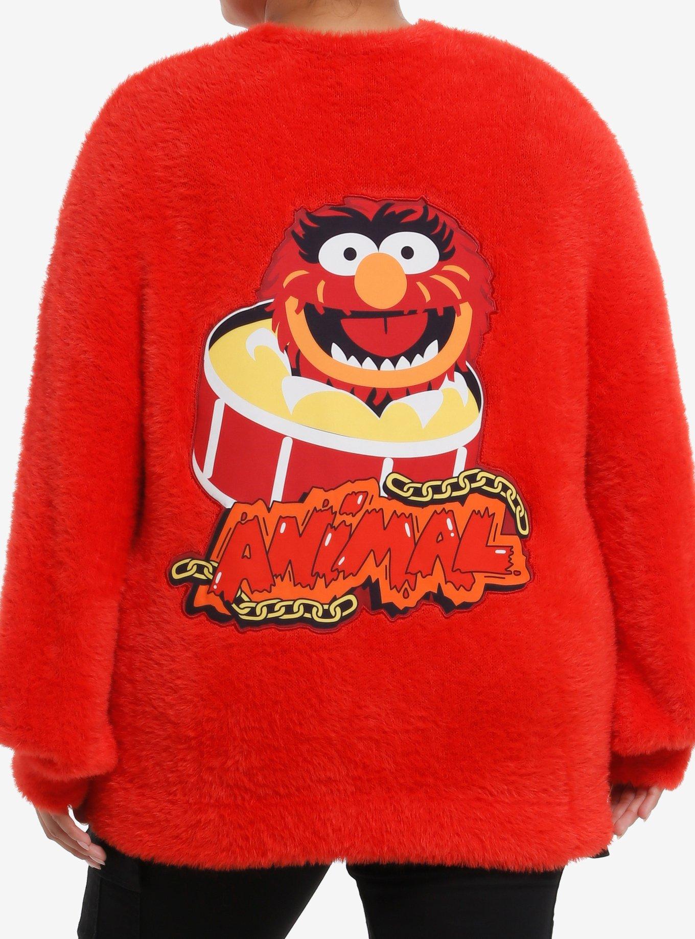 The Muppets Animal Fuzzy Girls Cardigan Plus Size, , hi-res