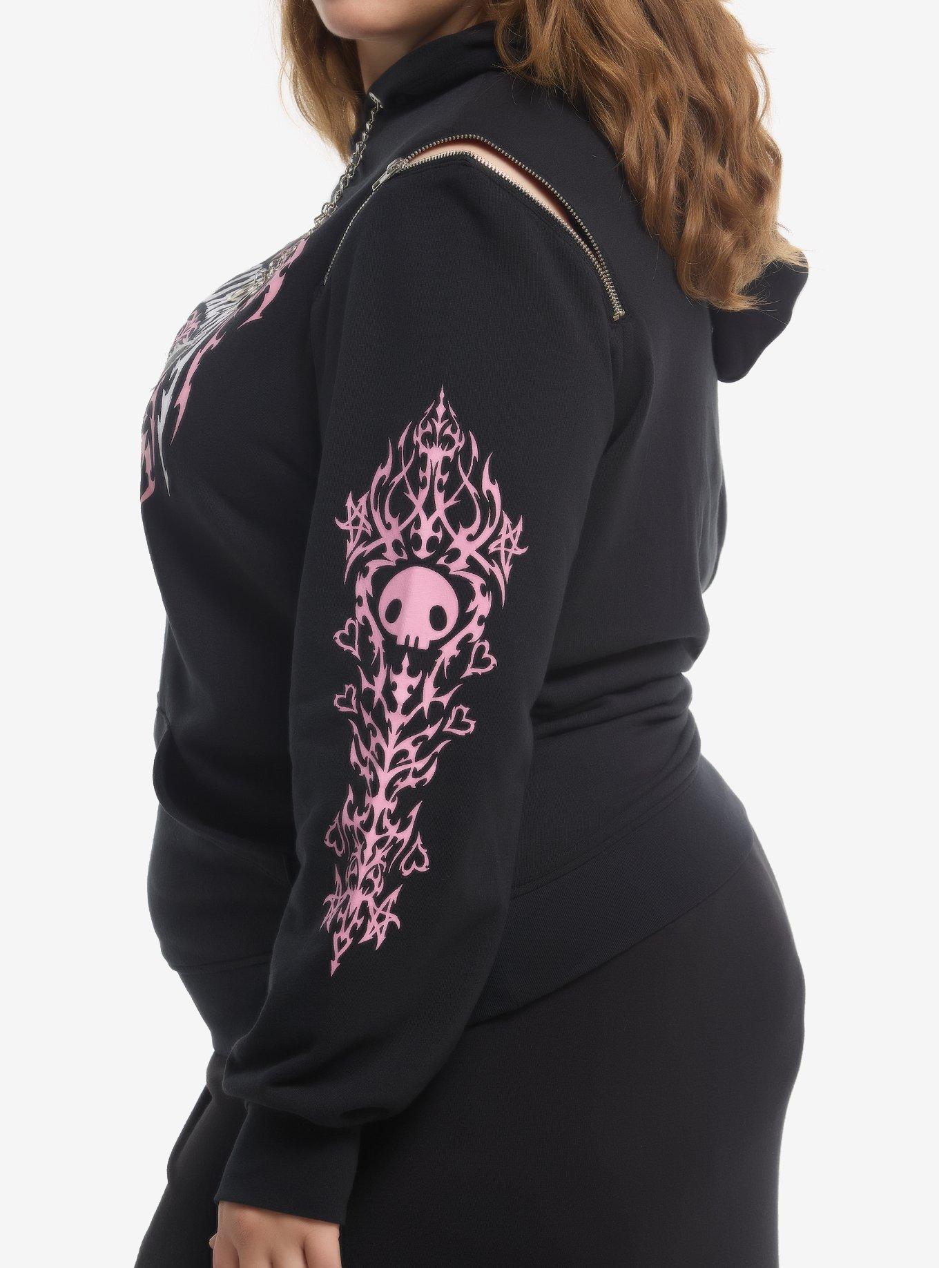 Kuromi Metal Girls Oversized Hoodie Plus Size, MULTI, alternate