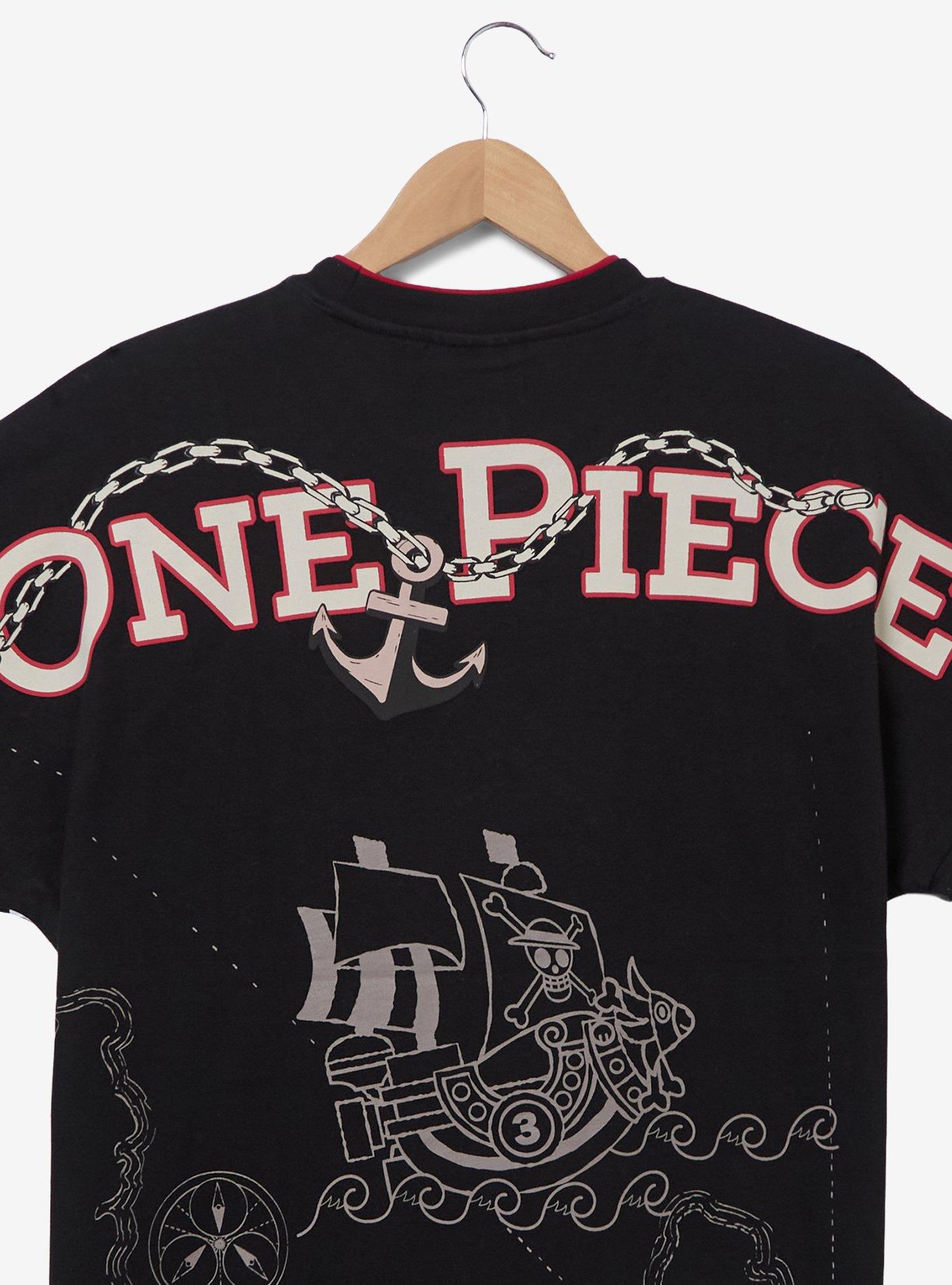 One Piece Straw Hat Crew Long Sleeve T-Shirt - BoxLunch Exclusive, BLACK, alternate