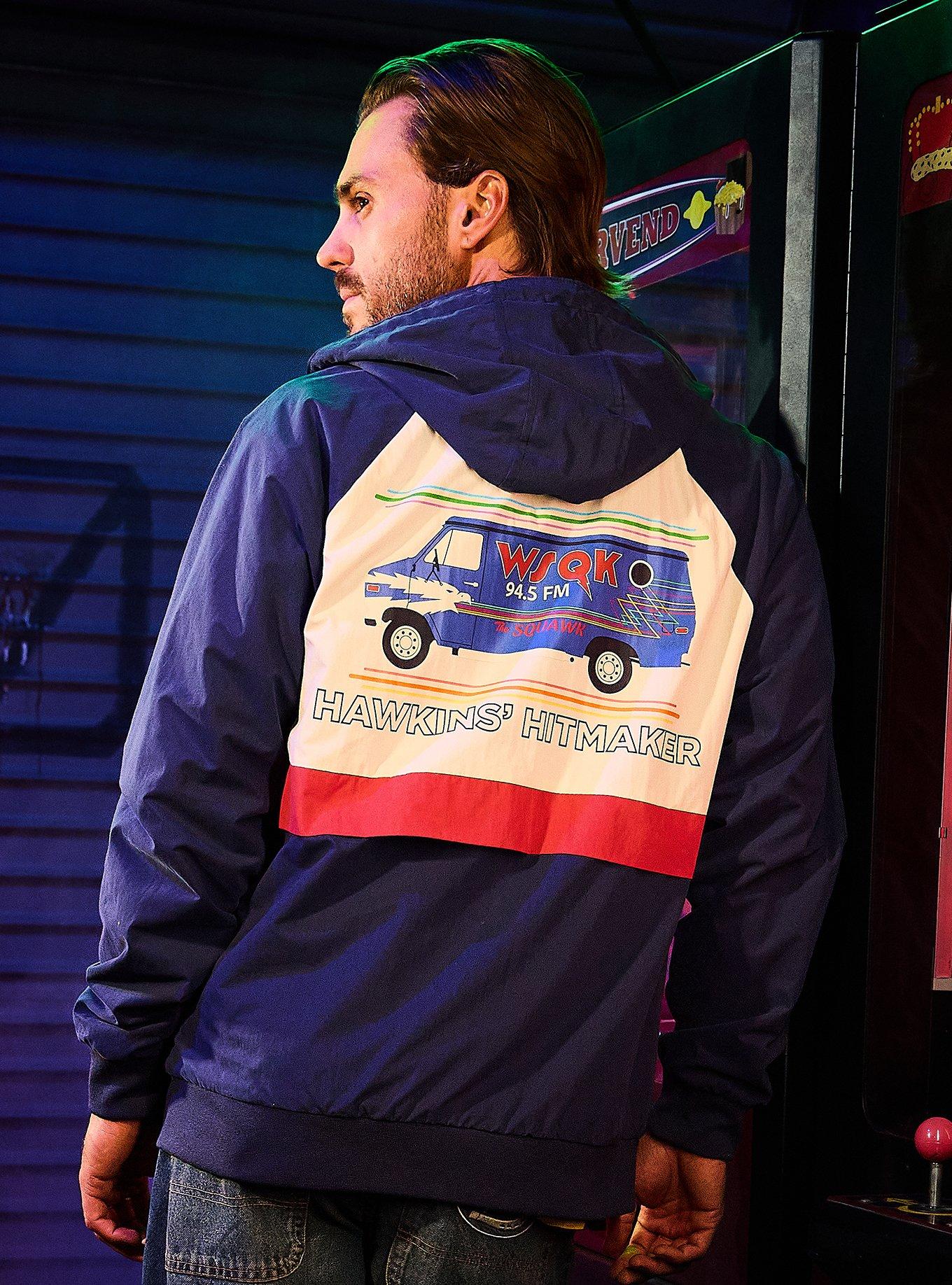 Stranger Things WSQK The Squawk Windbreaker — BoxLunch Exclusive, , hi-res