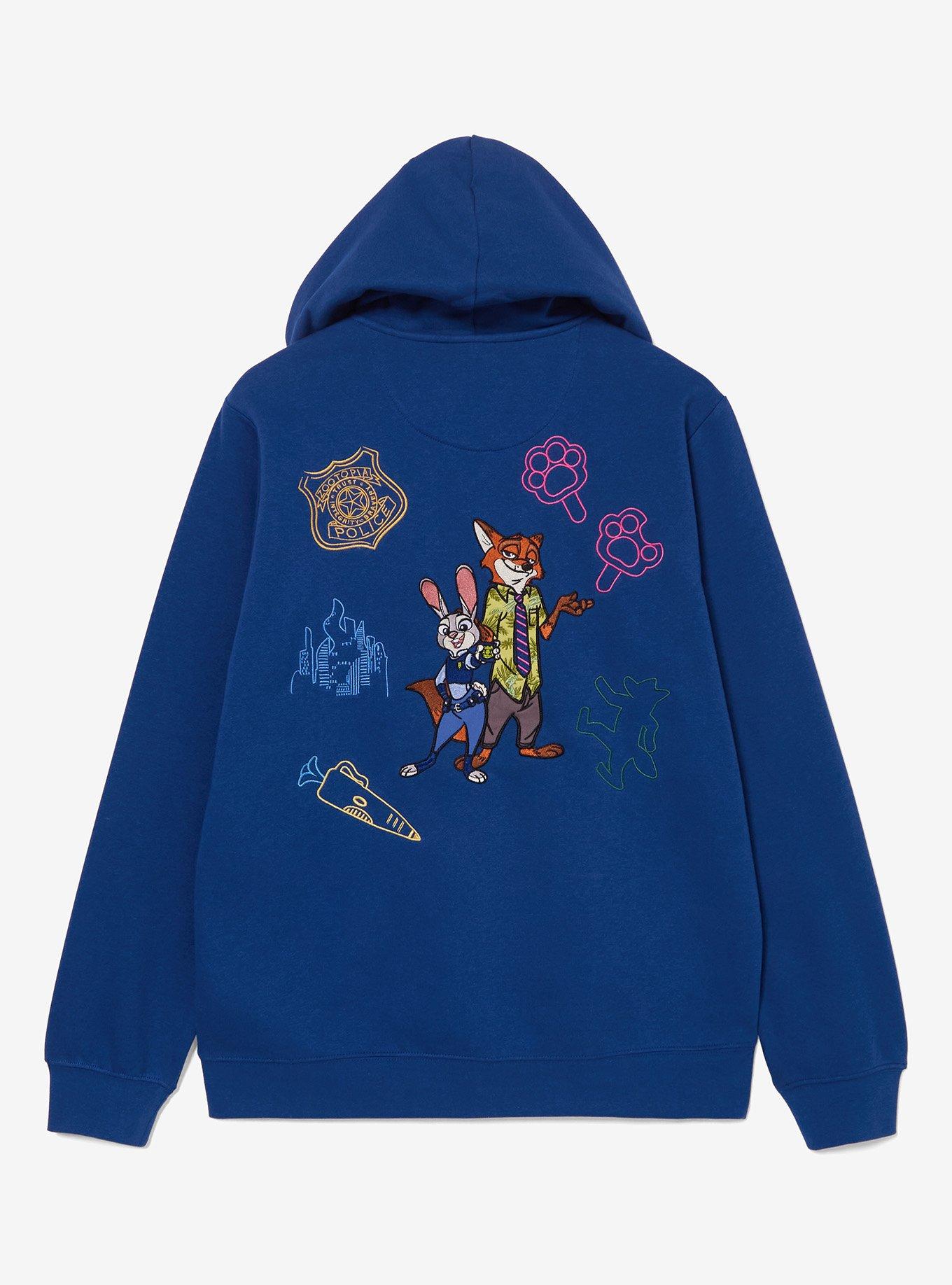 Disney Zootopia Embroidered Characters Zippered Hoodie - BoxLunch Exclusive