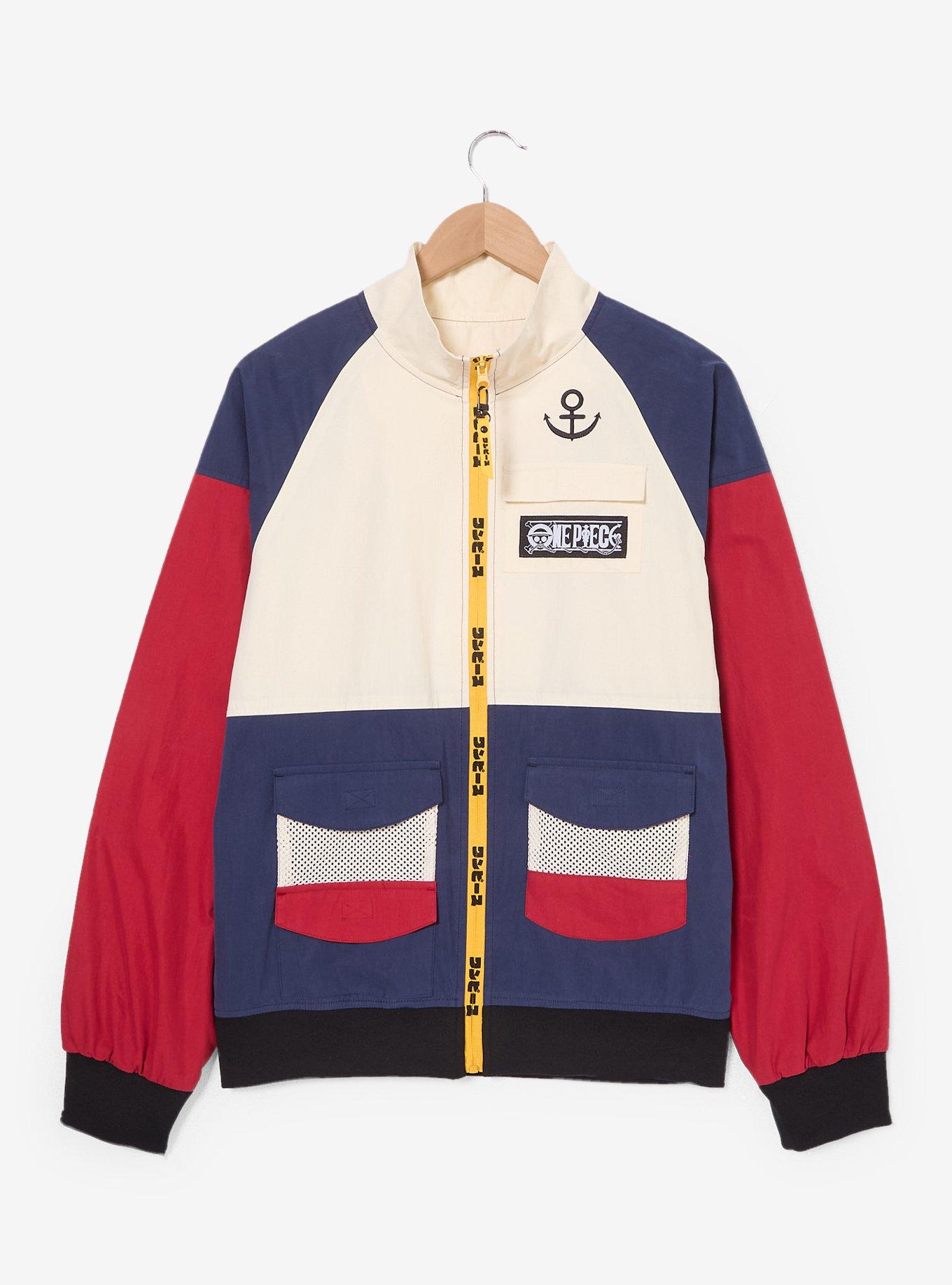 One Piece Jolly Roger Color Block Windbreaker - BoxLunch Exclusive