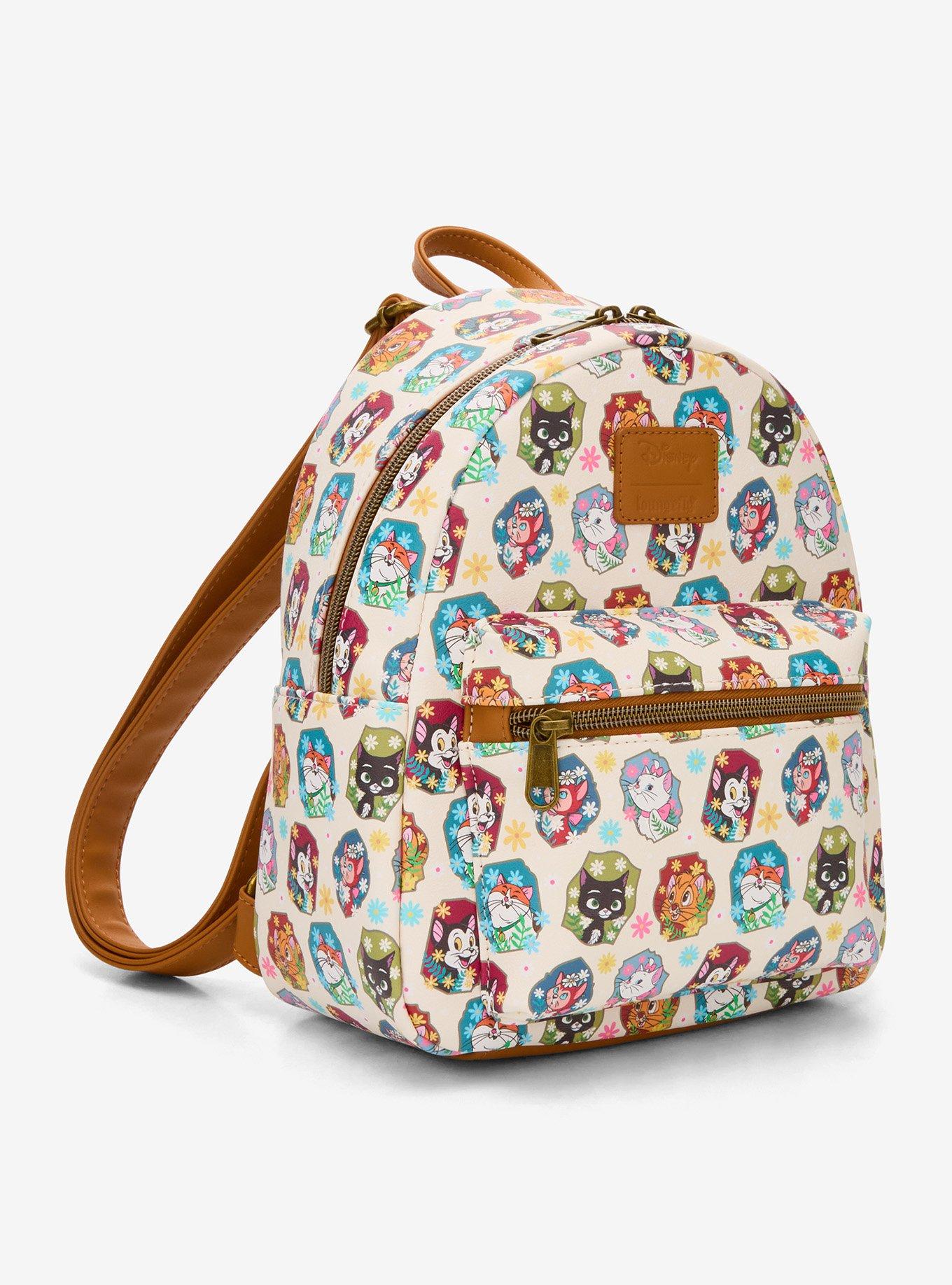 Loungefly Disney Cats Flower Portrait Mini Backpack, , hi-res