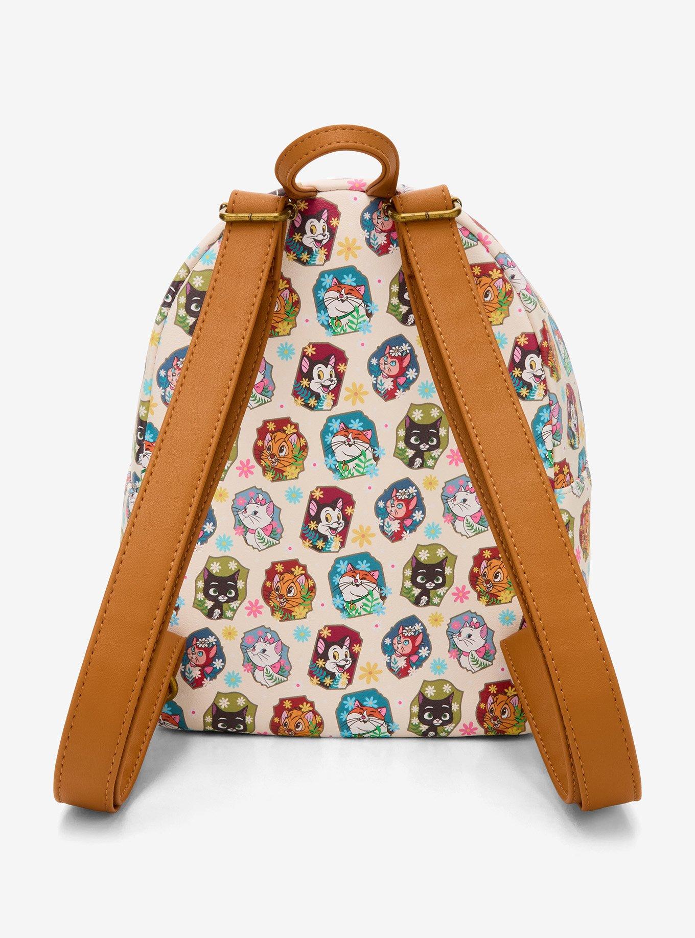 Loungefly Disney Cats Flower Portrait Mini Backpack, , alternate