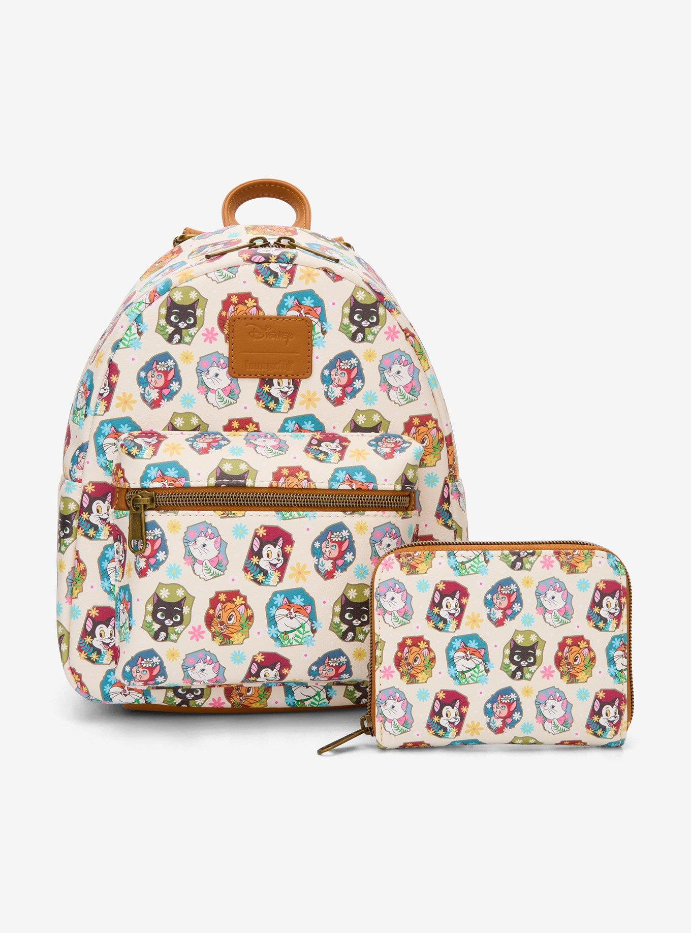 Loungefly Disney Cats Flower Portrait Mini Backpack, , alternate