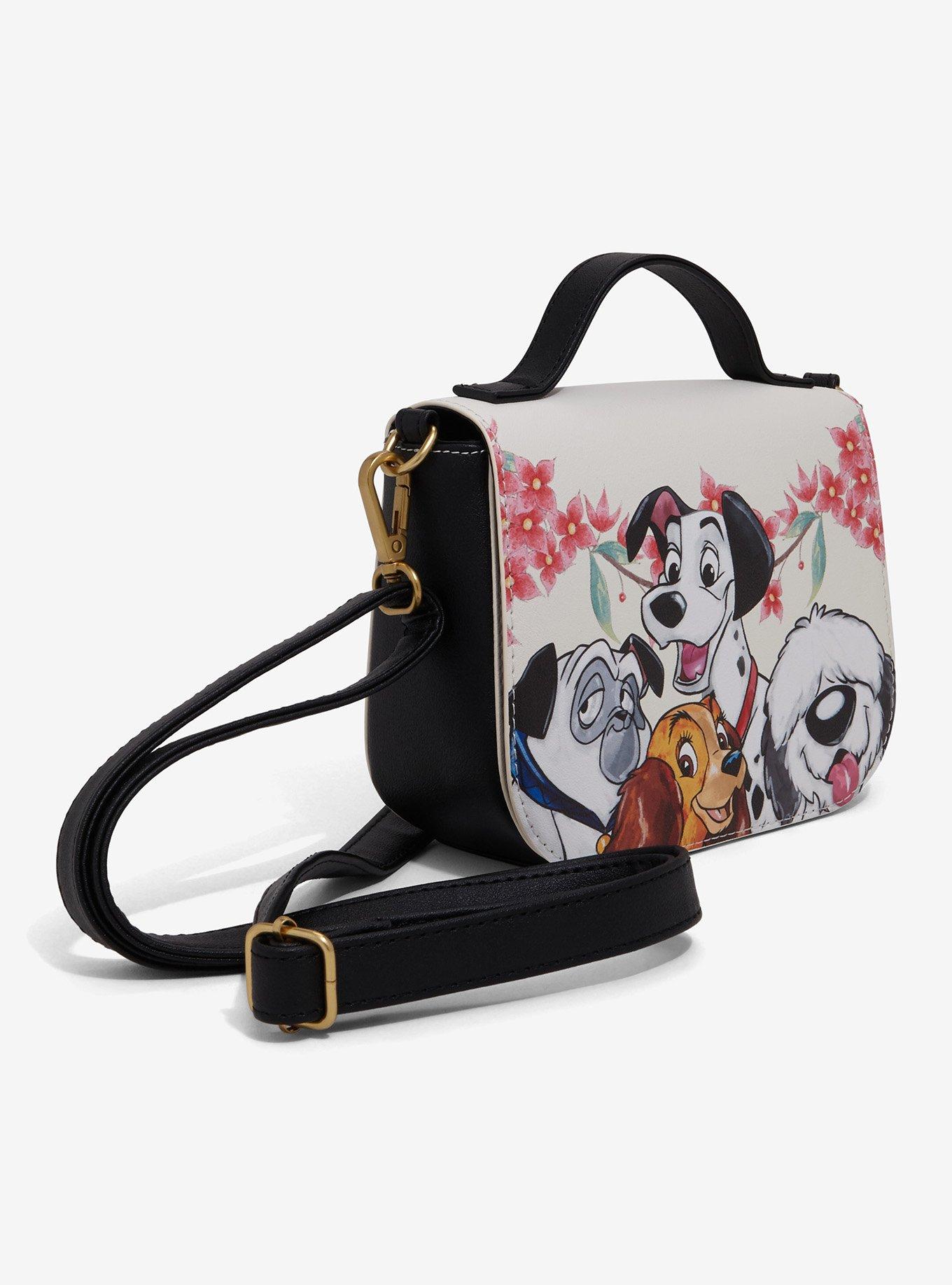 Loungefly Disney Dogs Floral Mini Crossbody Bag, , hi-res