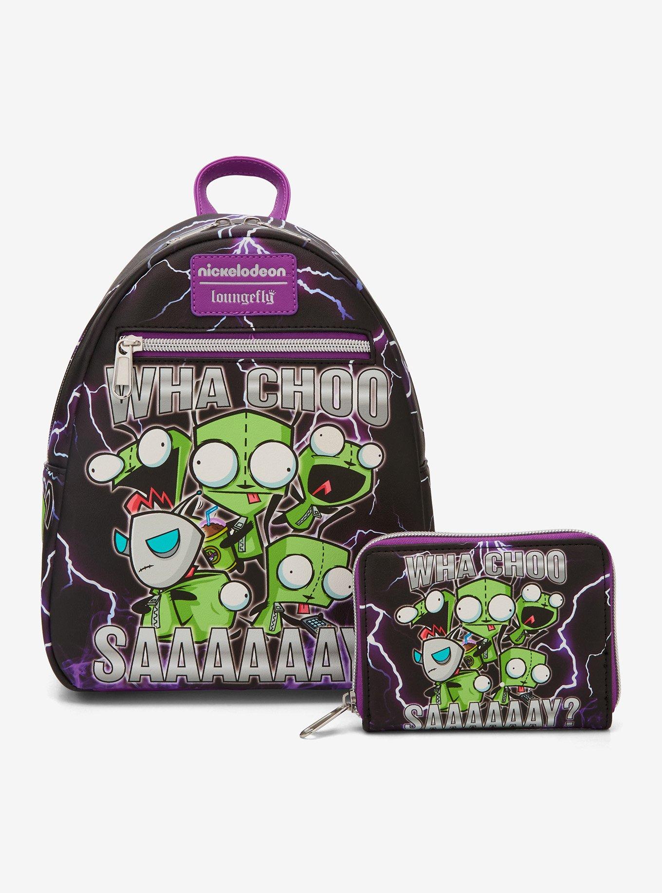 Loungefly Invader Zim GIR Lightning Mini Zipper Wallet, , alternate