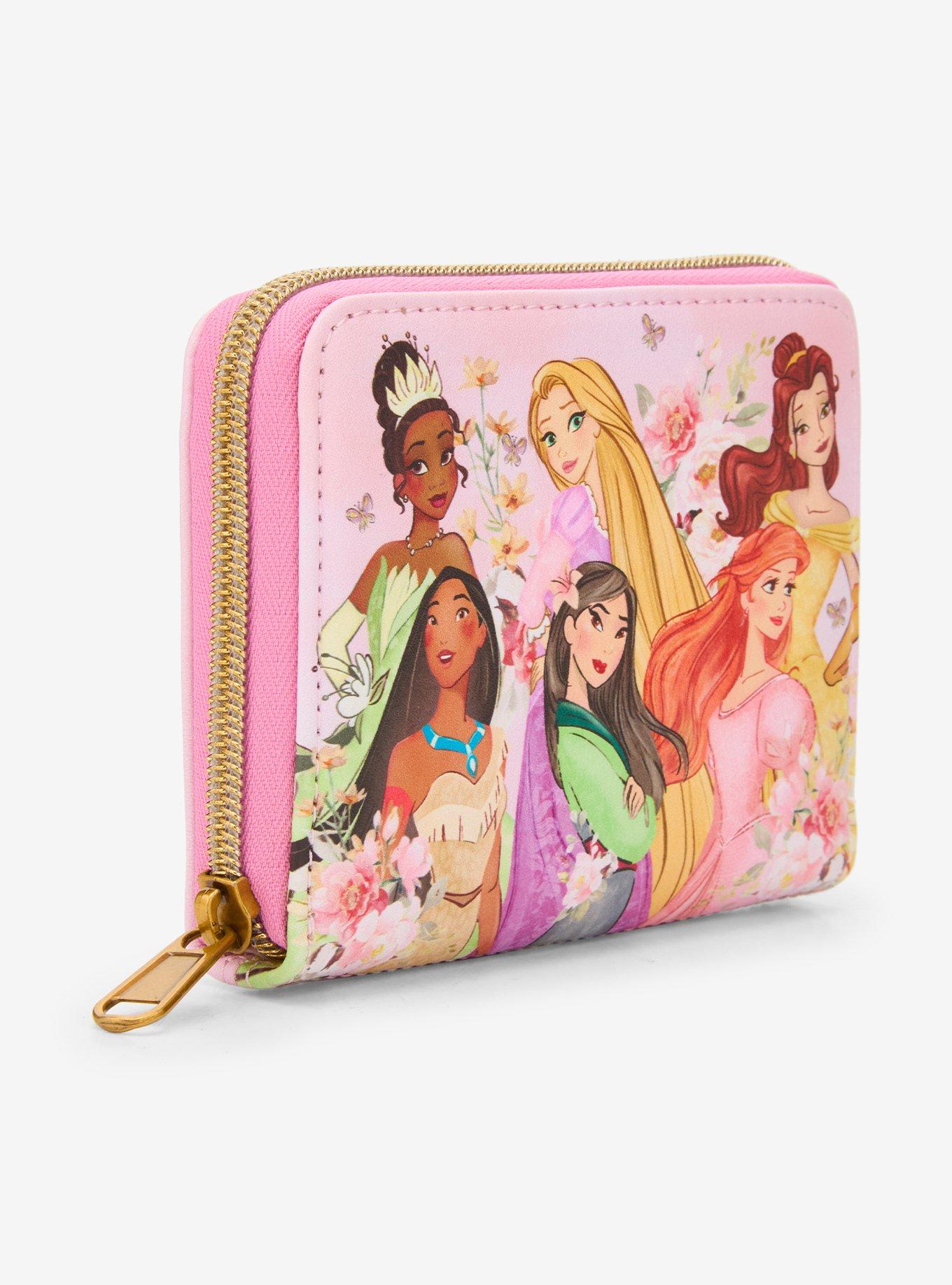 Loungefly Disney Princess Group Pink Mini Zipper Wallet, , hi-res