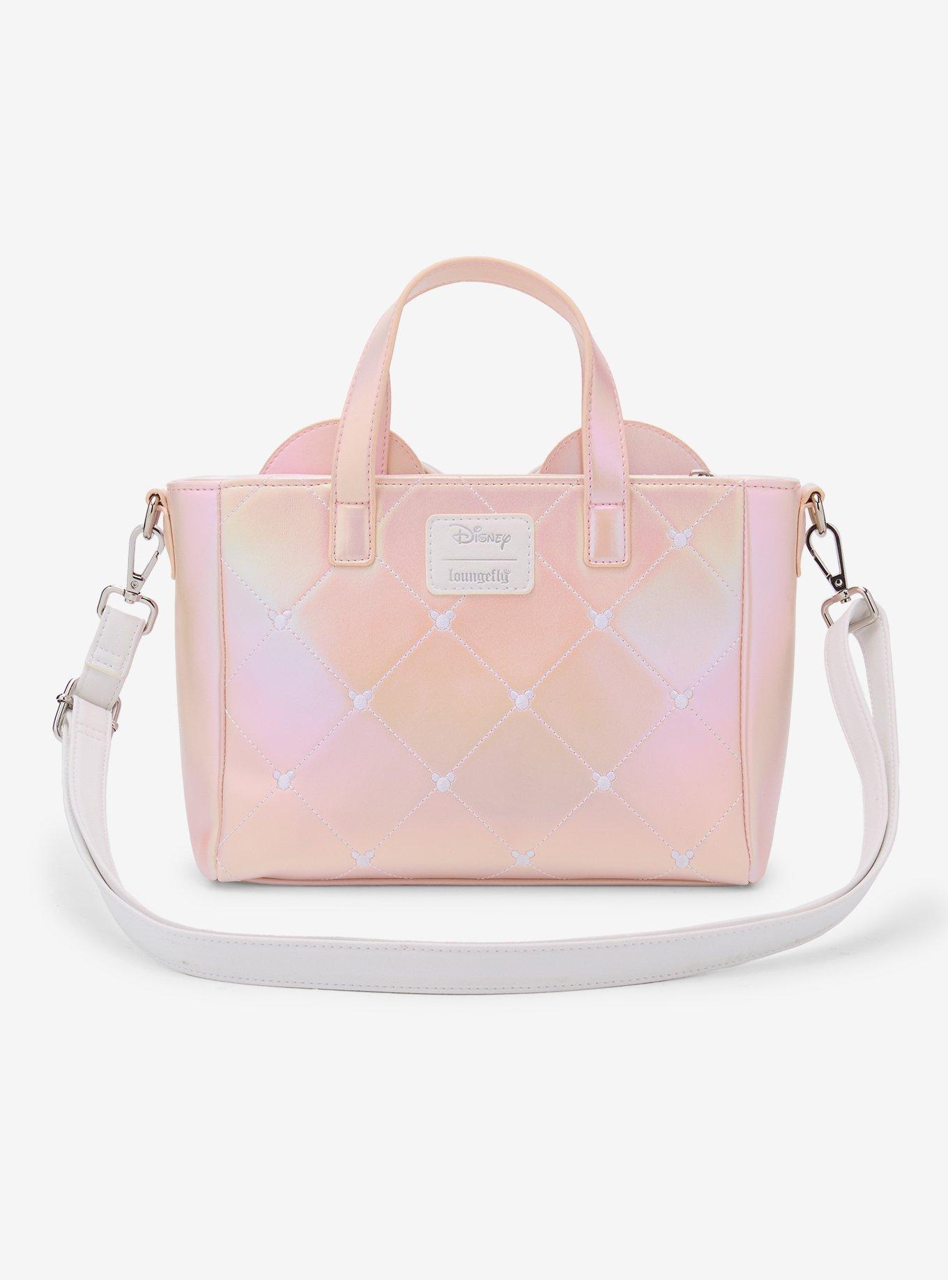 Loungefly Disney Minnie Mouse Pink Pearl Mini Satchel Bag, , alternate