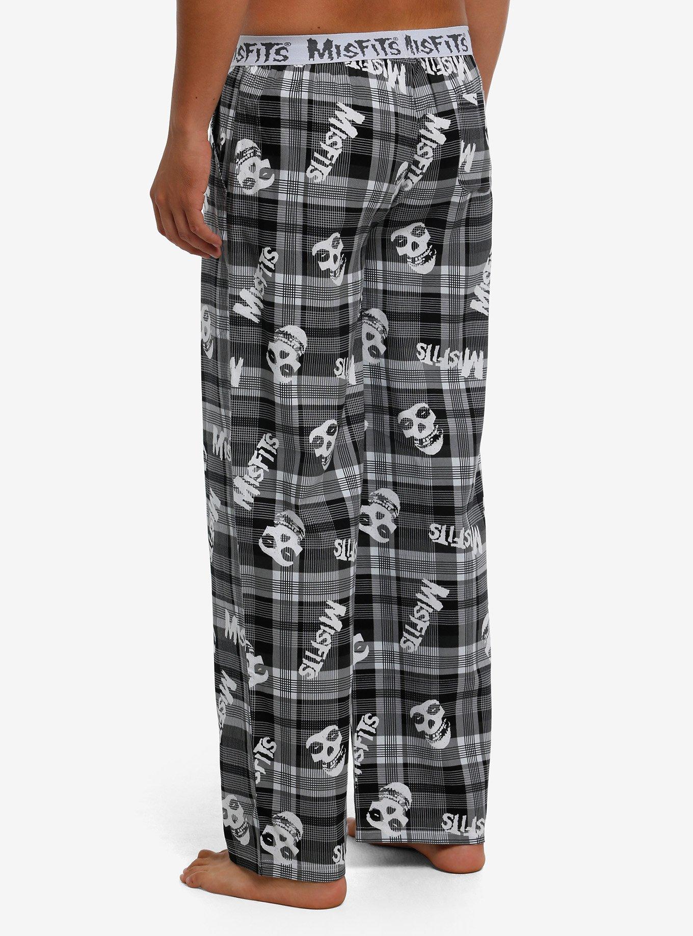 Misfits Allover Print Plaid Pajama Pants, , hi-res