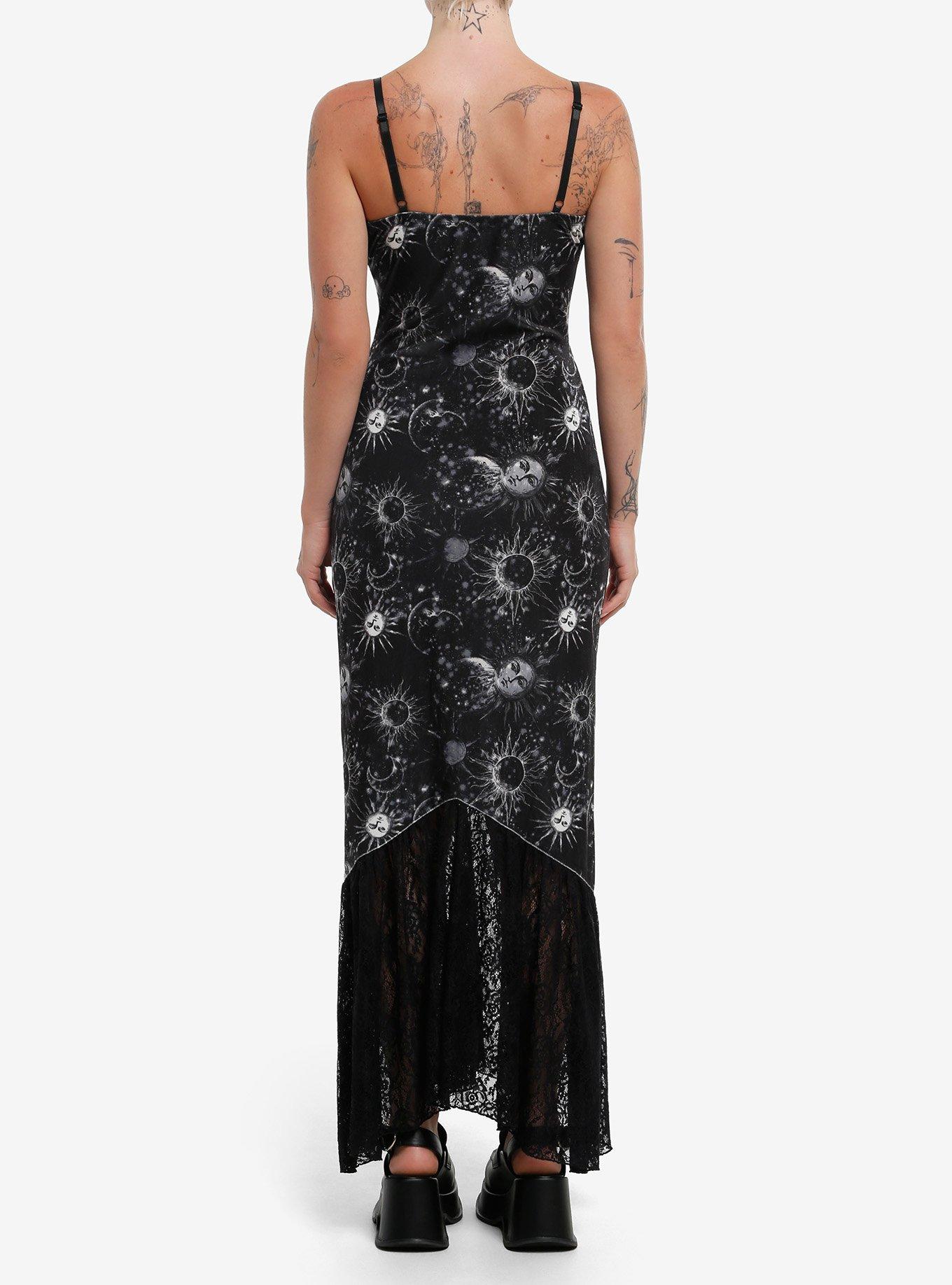 Cosmic Aura Celestial Velvet Midaxi Slip Dress, , hi-res