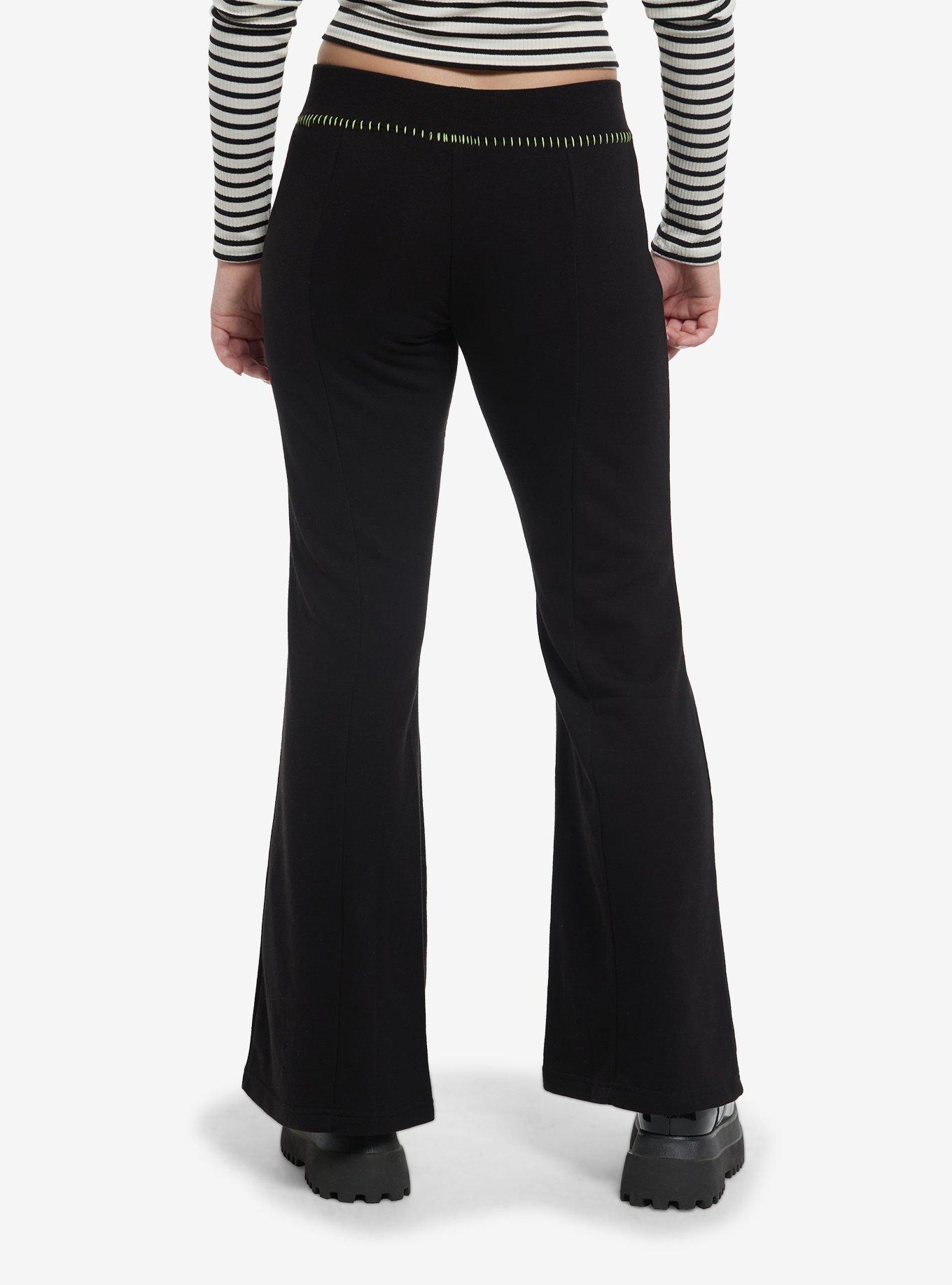 Purple Skeleton Stitch Girls Flare Lounge Pants, , hi-res