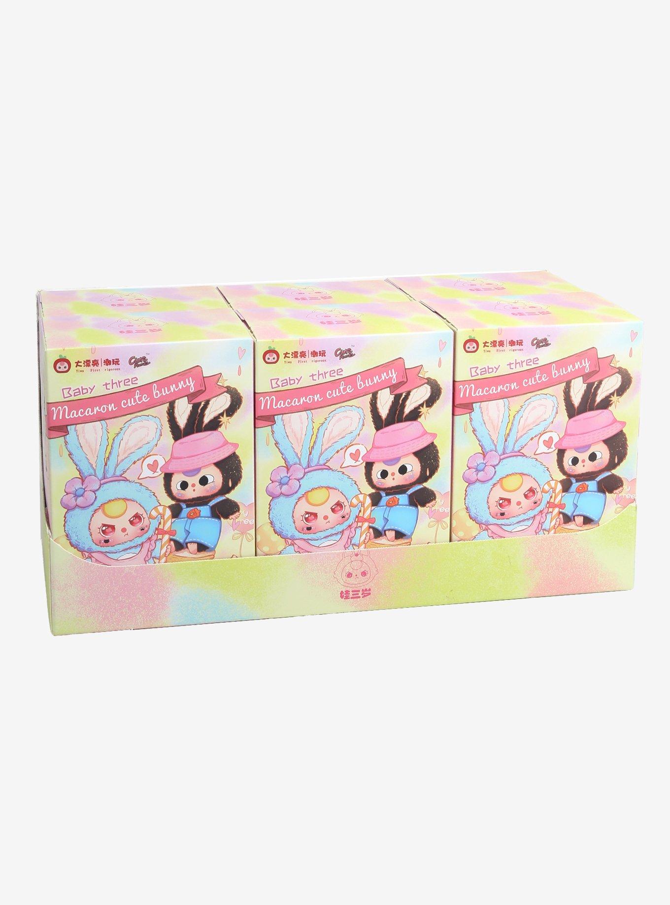 Baby Three Macaron Cute Bunny Blind Box Plush Bag Clip, , alternate