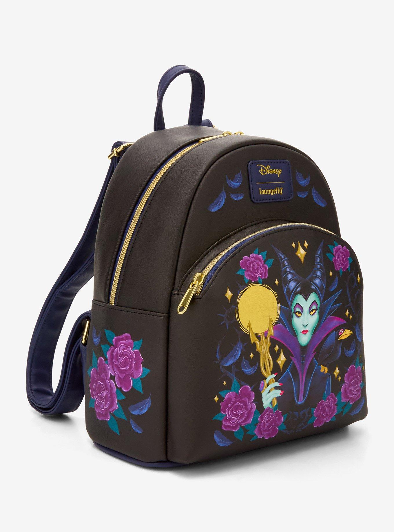 Loungefly Disney Sleeping Beauty Maleficent Floral Mini Backpack, , hi-res