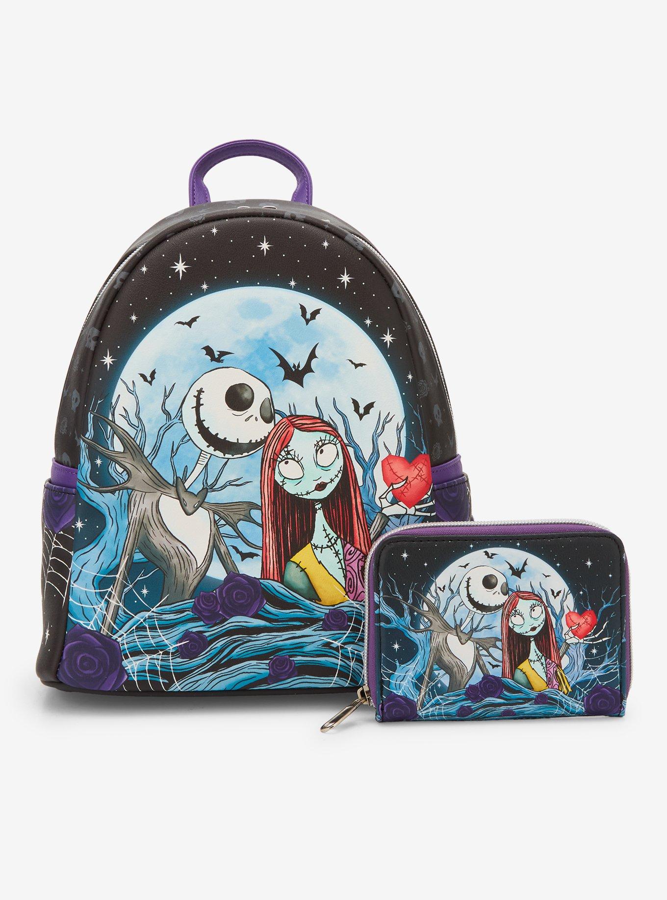 Loungefly The Nightmare Before Christmas Jack & Sally Moon Mini Backpack, , alternate
