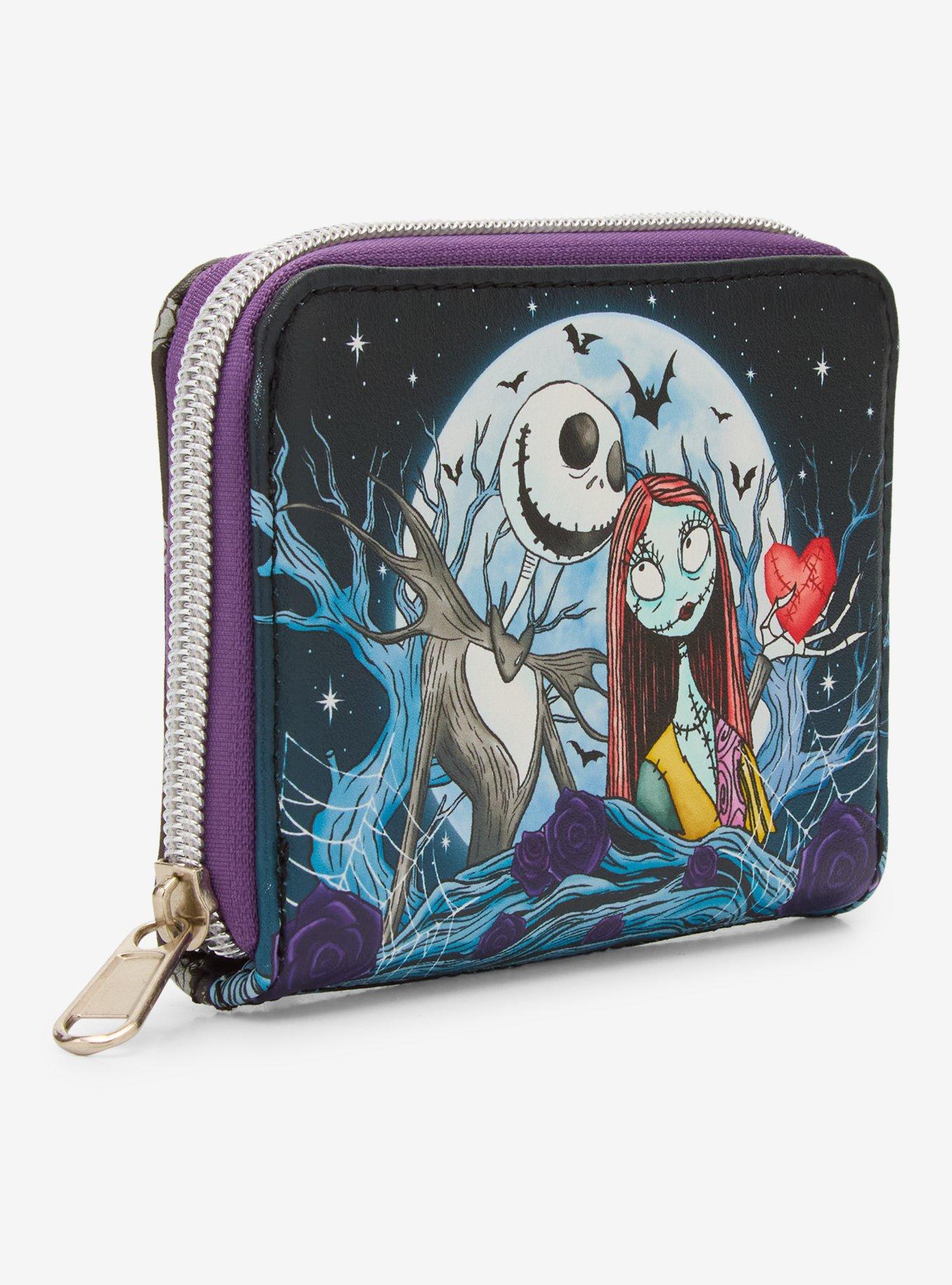 Loungefly The Nightmare Before Christmas Jack & Sally Moon Mini Zipper Wallet, , hi-res