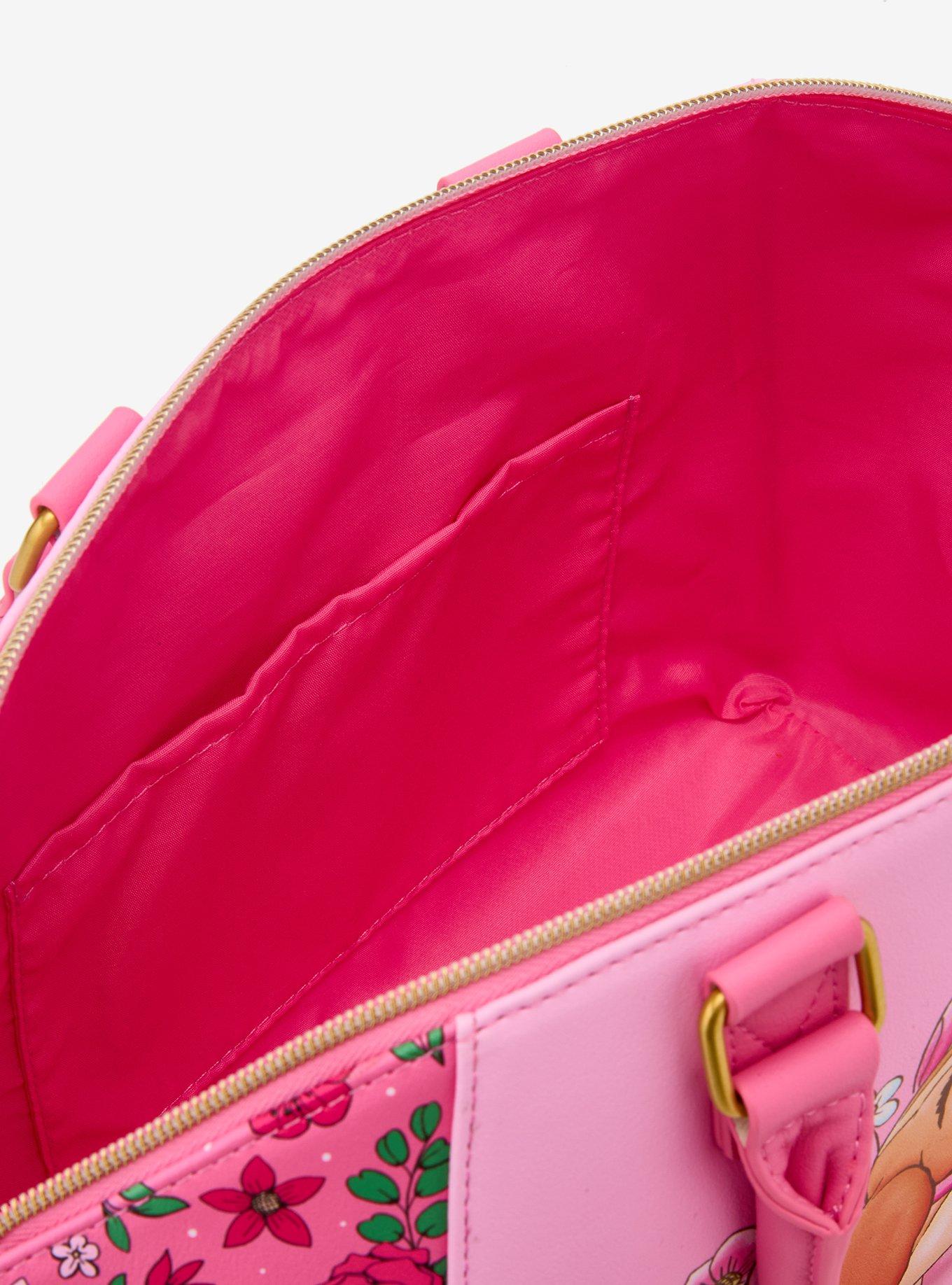 Loungefly Disney Lady And The Tramp Pink Present Satchel Bag, , alternate