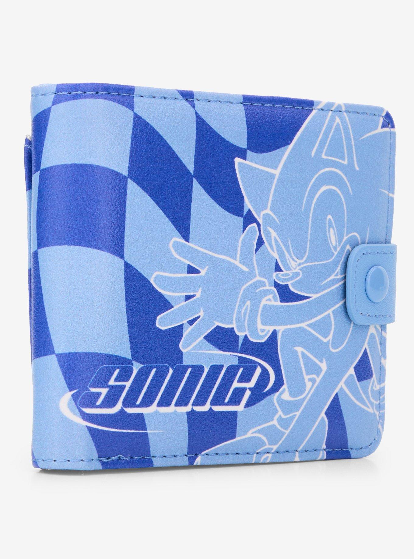 Sonic The Hedgehog Blue Checkered Bifold Wallet, , hi-res