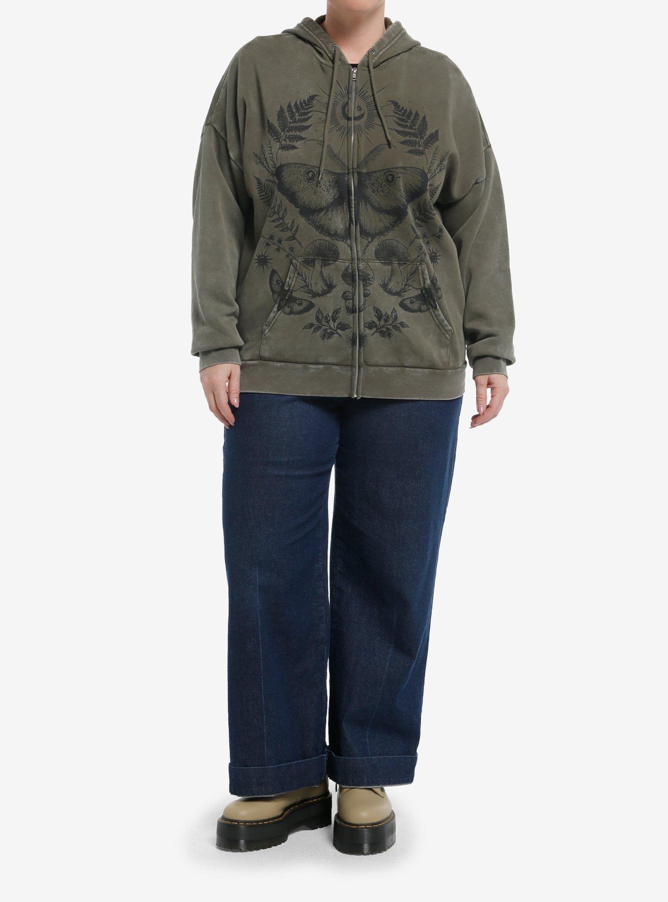 Thorn & Fable Moonlight Mother Mineral Wash Girls Hoodie Plus Size, , hi-res