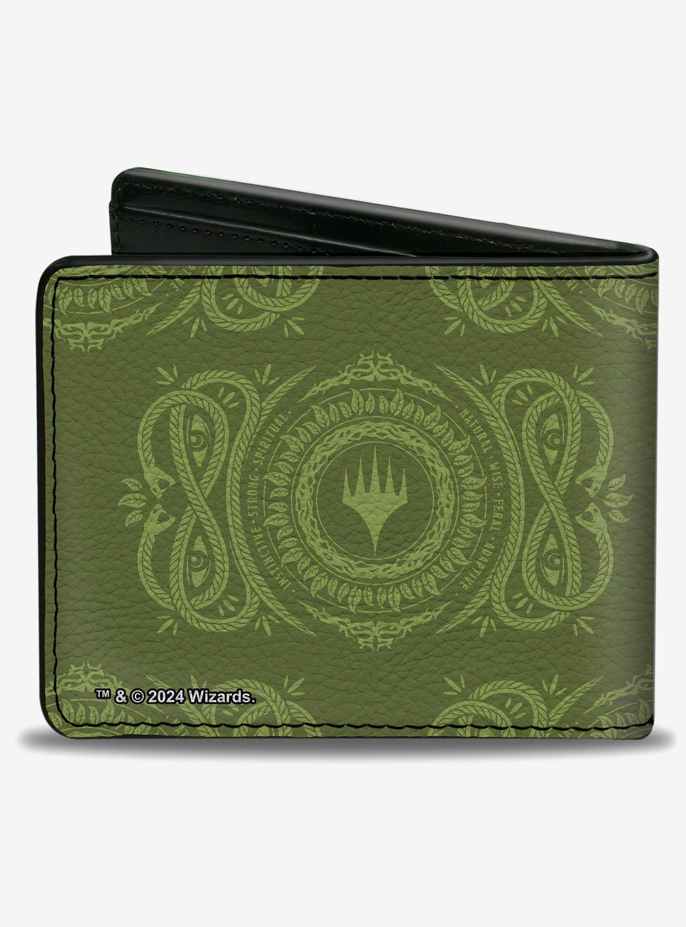 Magic: The Gathering Planeswalker Forest Mana Traits Bifold Wallet, , alternate