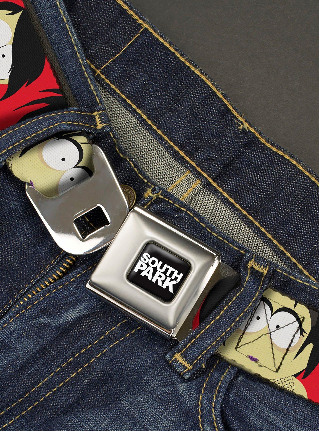 South Park Goth Kids Expressions Seatbelt Buckle Belt, MULTI, alternate