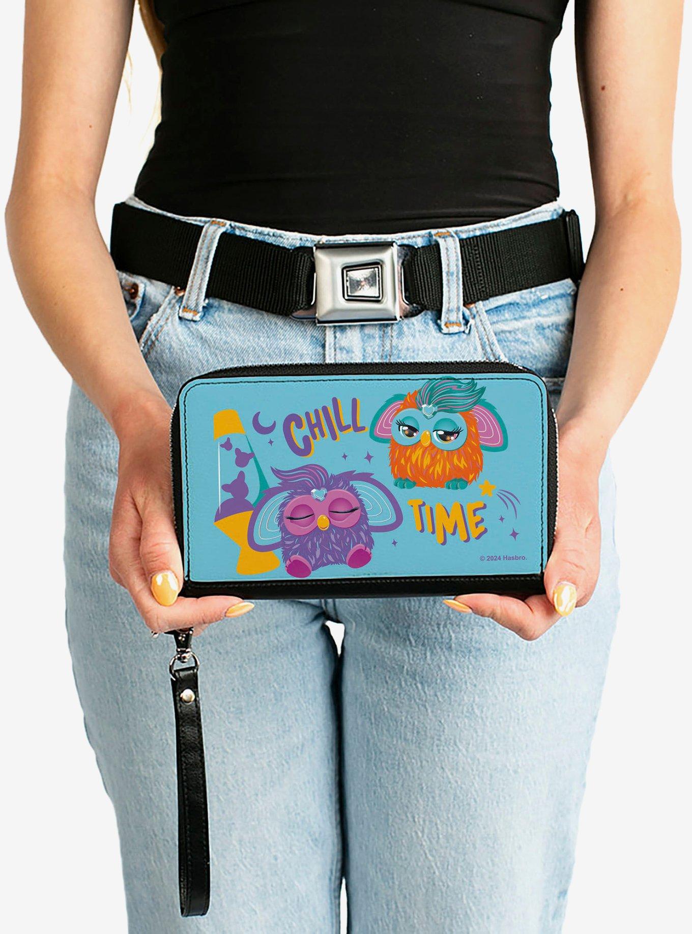 Furby Purple and Orange Furby Chill Time Pose Zip Around Wallet, , alternate