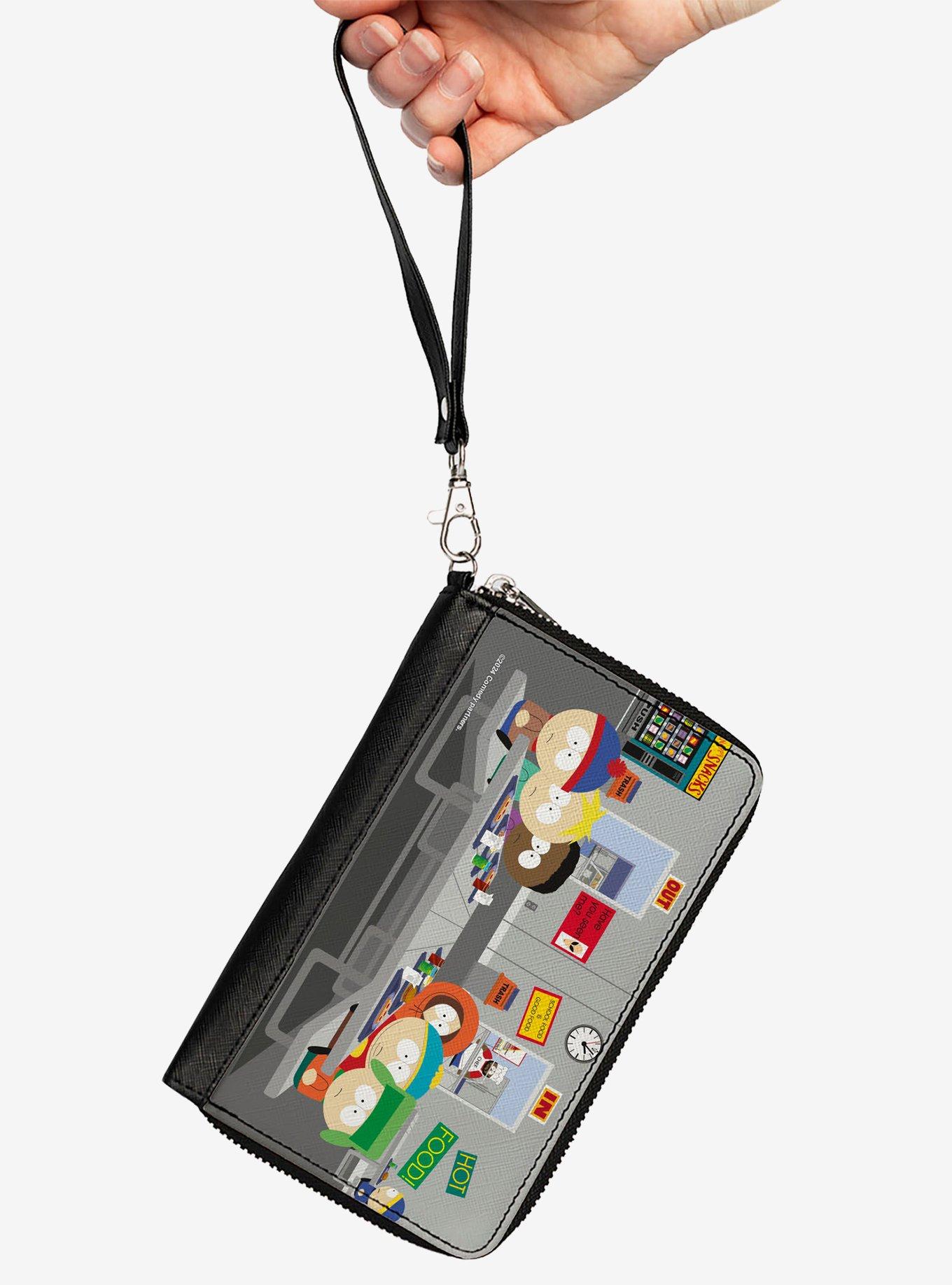 South Park Boys Group Cafeteria Table Scene Zip Around Wallet, , alternate