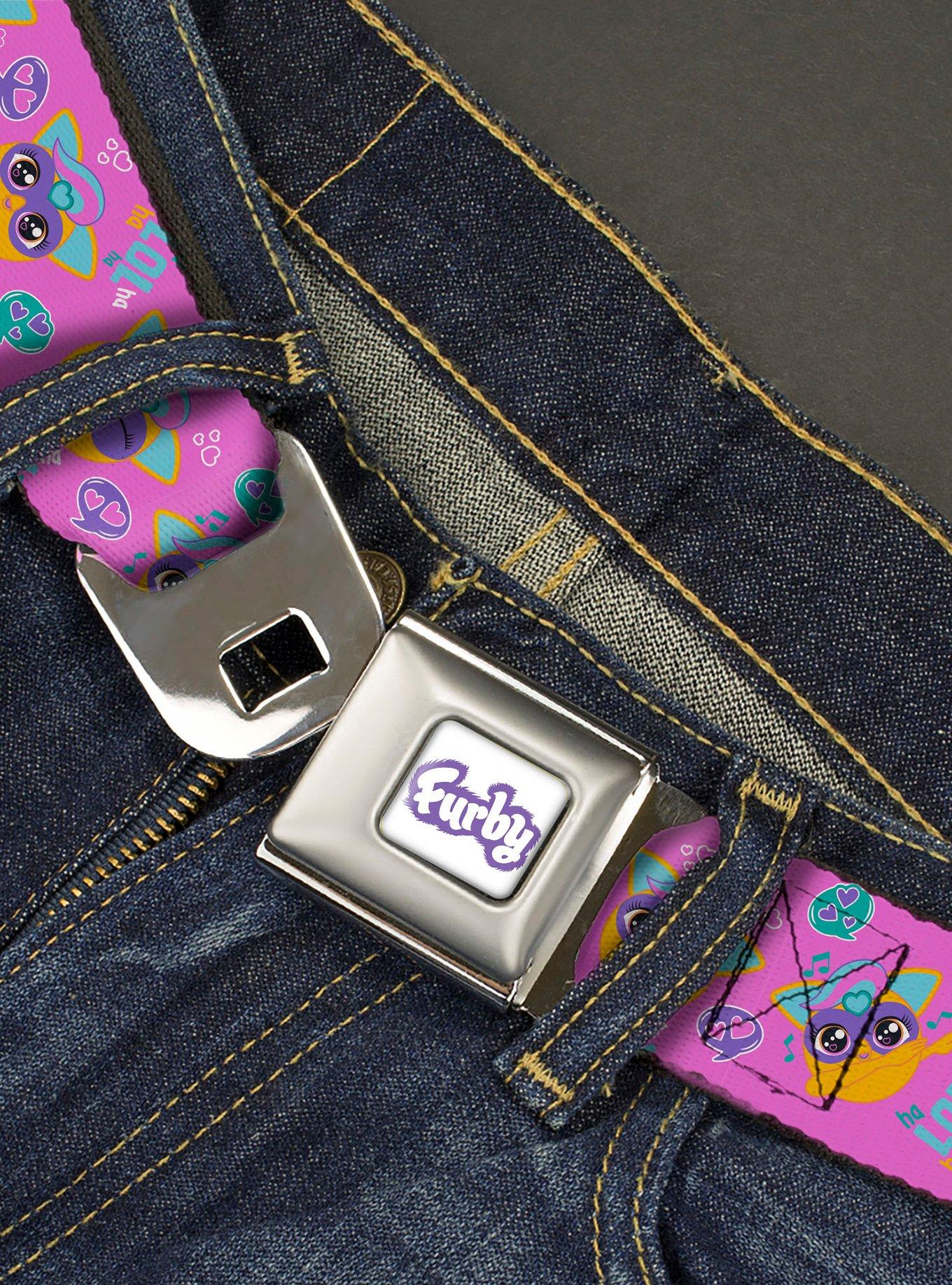 Furby Furbmojis Lol Icons Collage Seatbelt Buckle Belt, MULTI, alternate